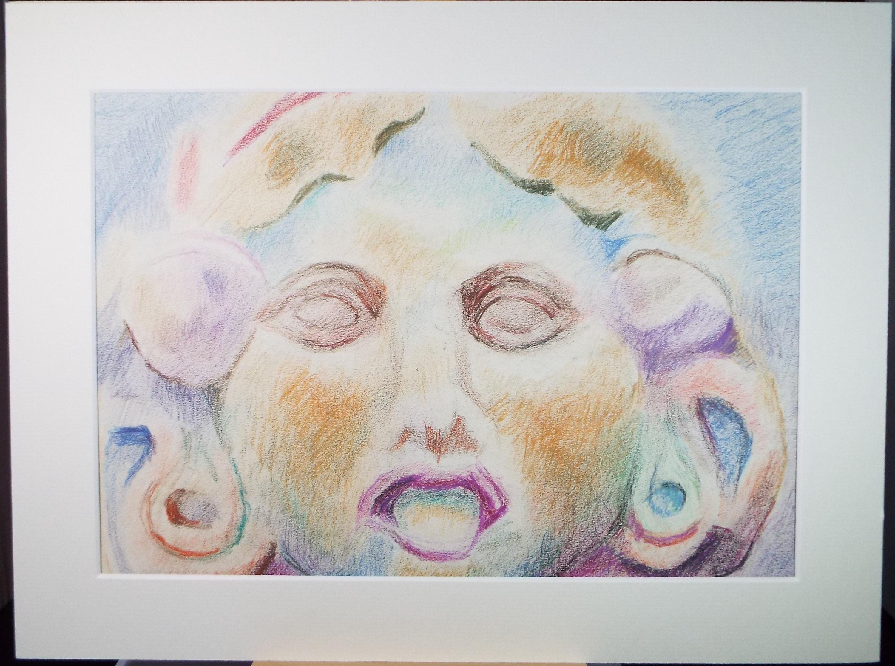 Original Pastel drawing, 'Head Study', James Wood (1889-1975), Circa 1950's