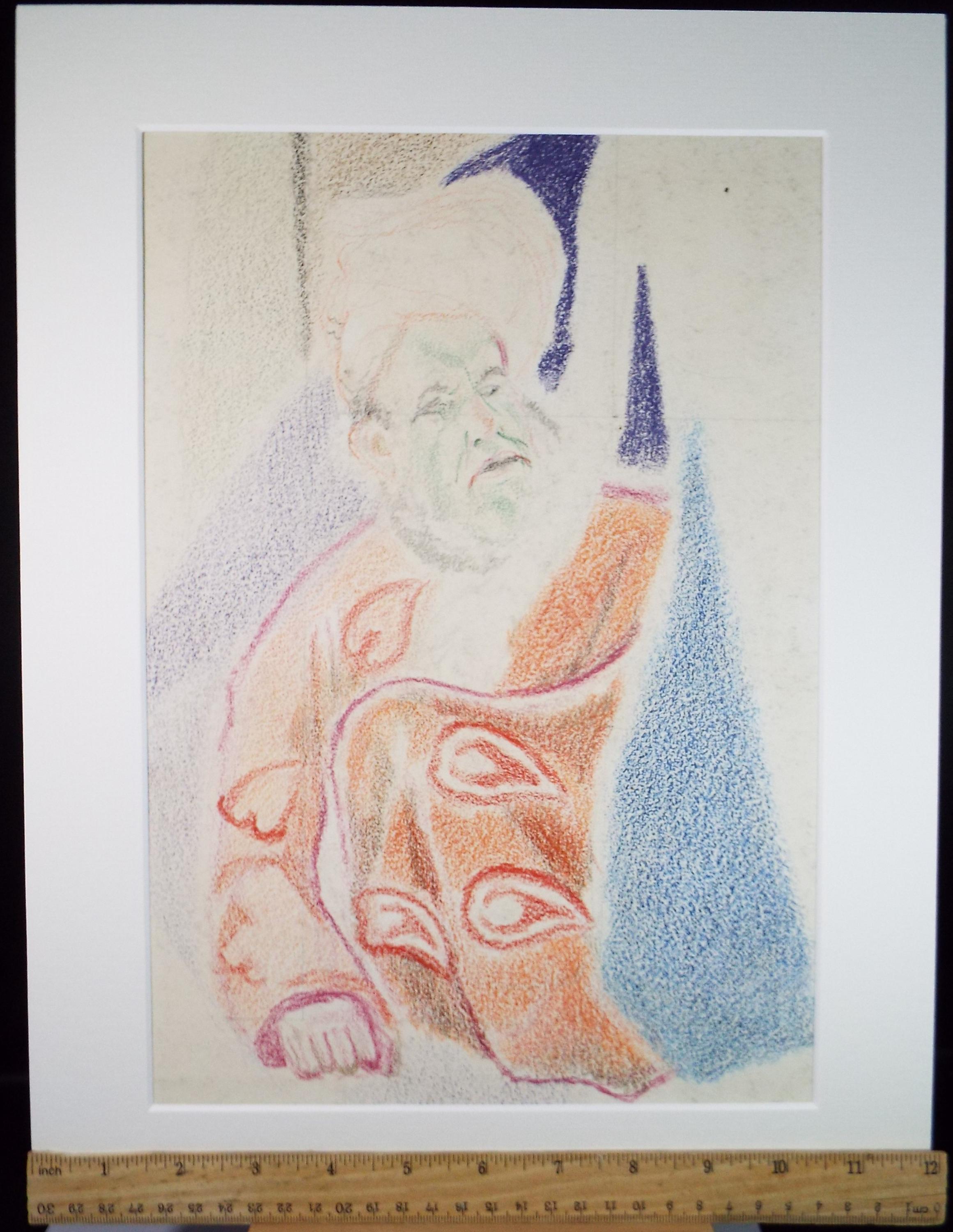 Original Pastel drawing, 'Persian Figure', James Wood (1889-1975), Circa 1950's
