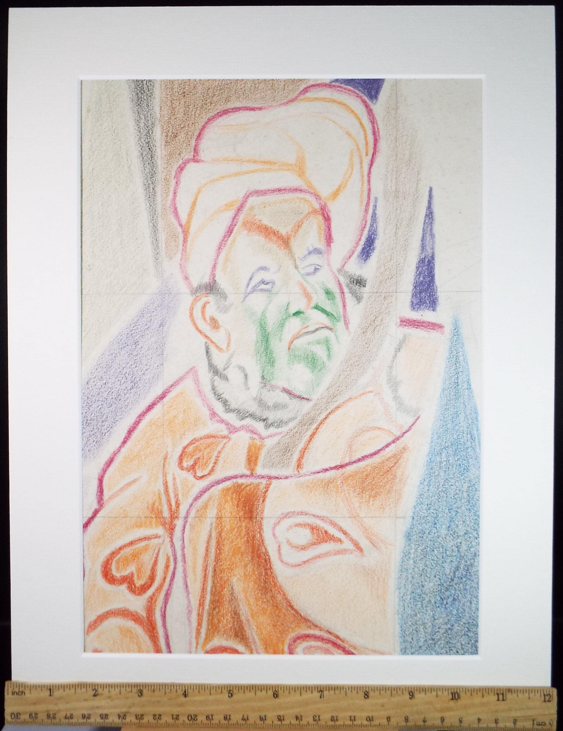 Original Pastel drawing, 'Persian Figure', James Wood (1889-1975), Circa 1950's