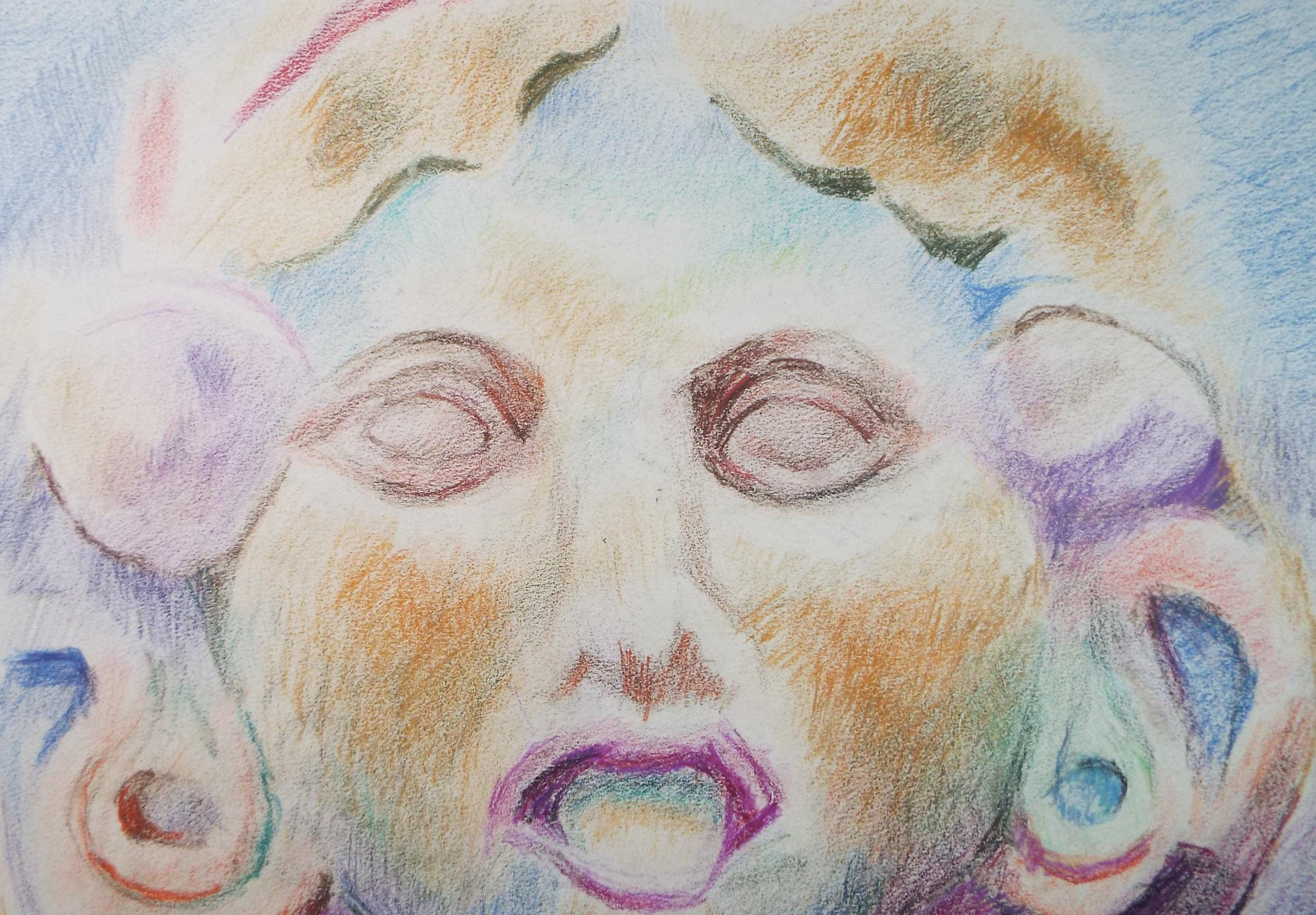 Original Pastel drawing, 'Head Study', James Wood (1889-1975), Circa 1950's