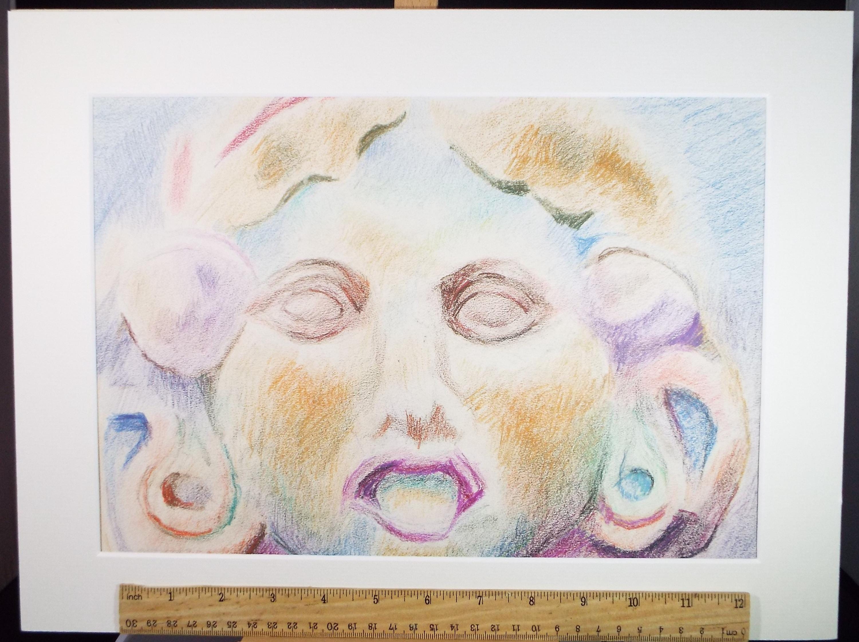 Original Pastel drawing, 'Head Study', James Wood (1889-1975), Circa 1950's