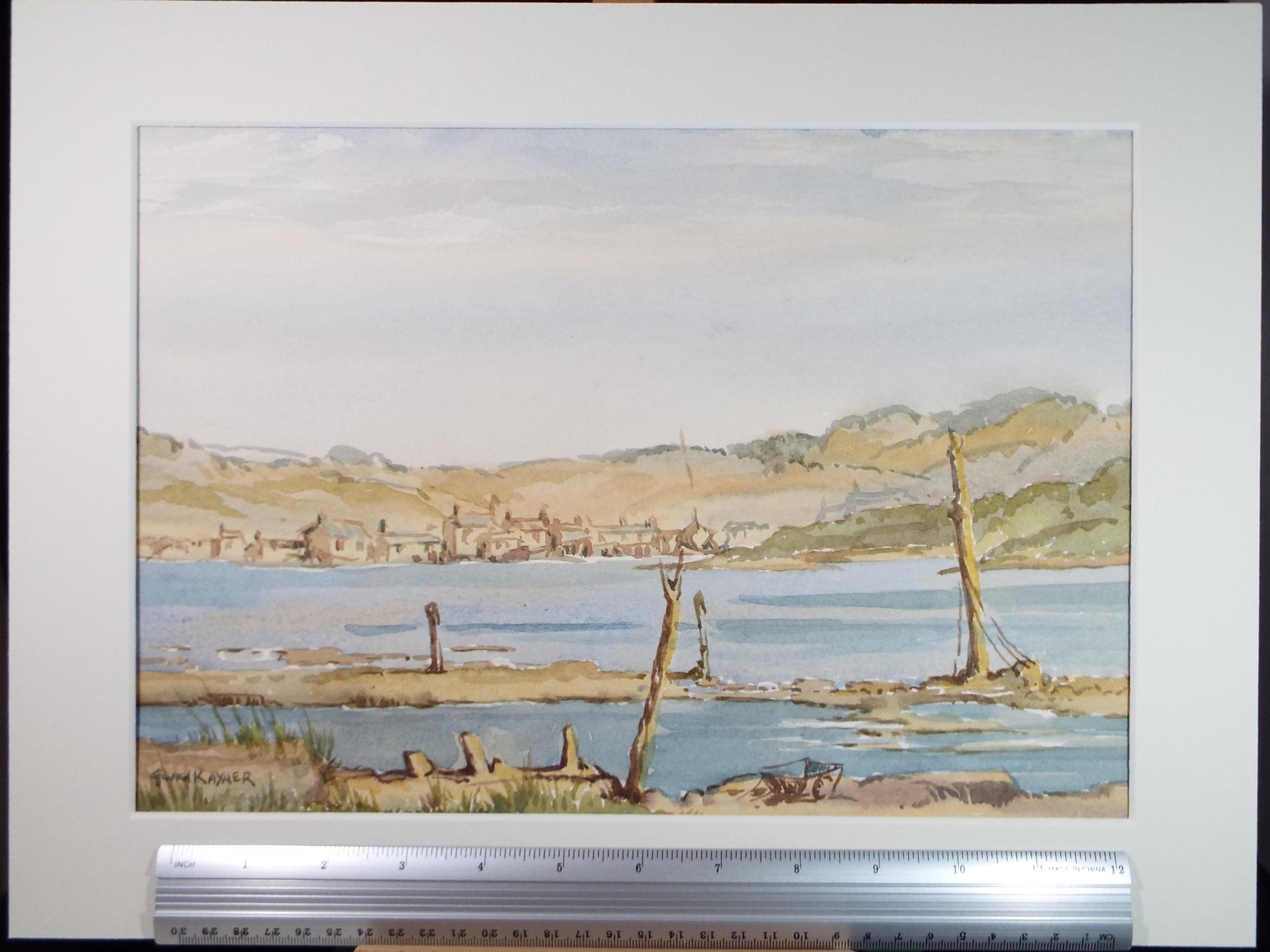 Original Watercolour, 'Hayle', Gwen Rayner, c1970's