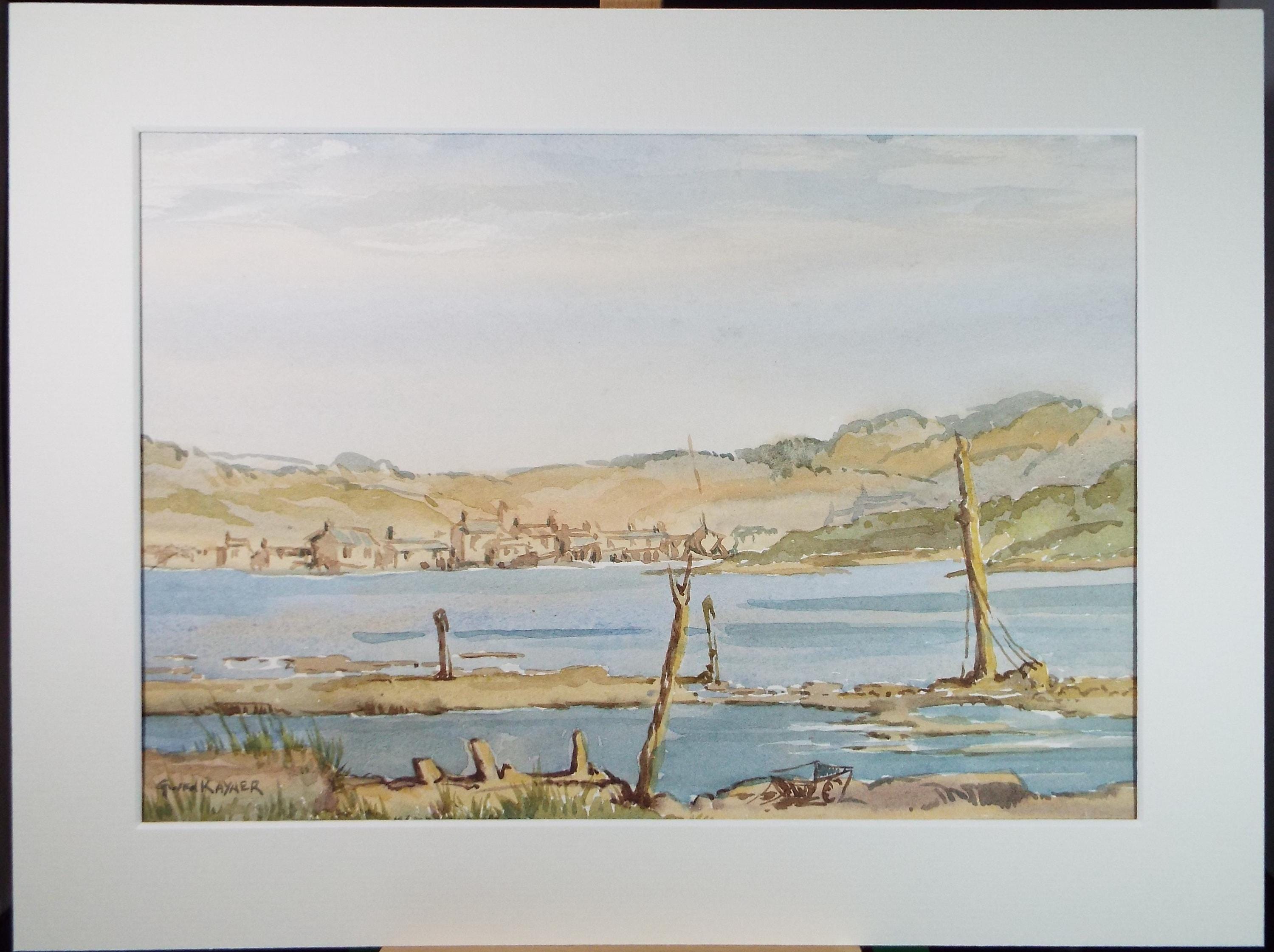 Original Watercolour, 'Hayle', Gwen Rayner, c1970's