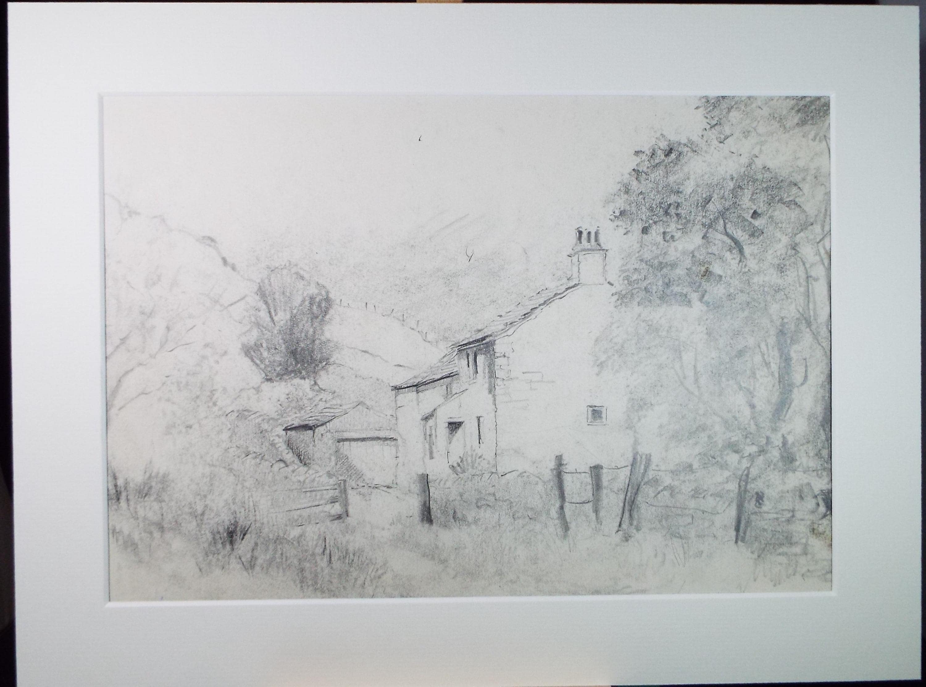 Original Pencil Drawing, 'Low Snowdon', Tom Sykes, Circa 1980's