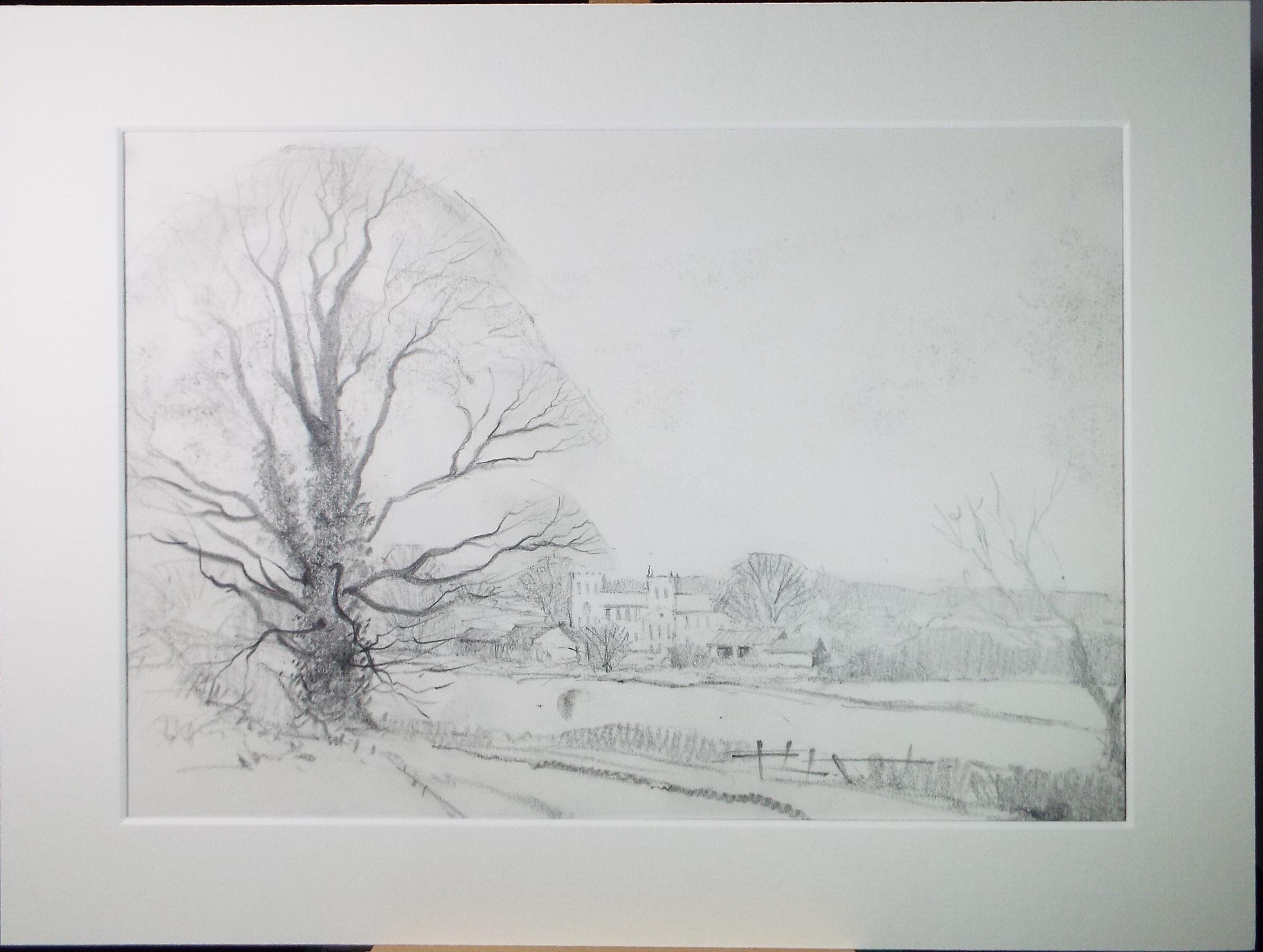 Original Pencil Drawing, 'Ripon Cathedral', Tom Sykes, Circa 1980's