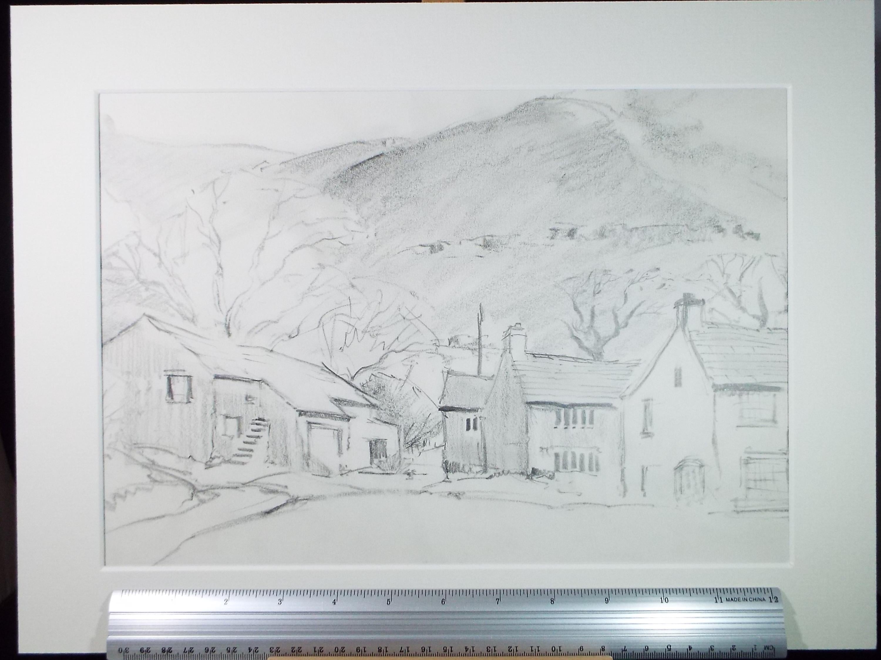 Original Pencil Drawing, 'Buckden', Tom Sykes, Circa 1980's