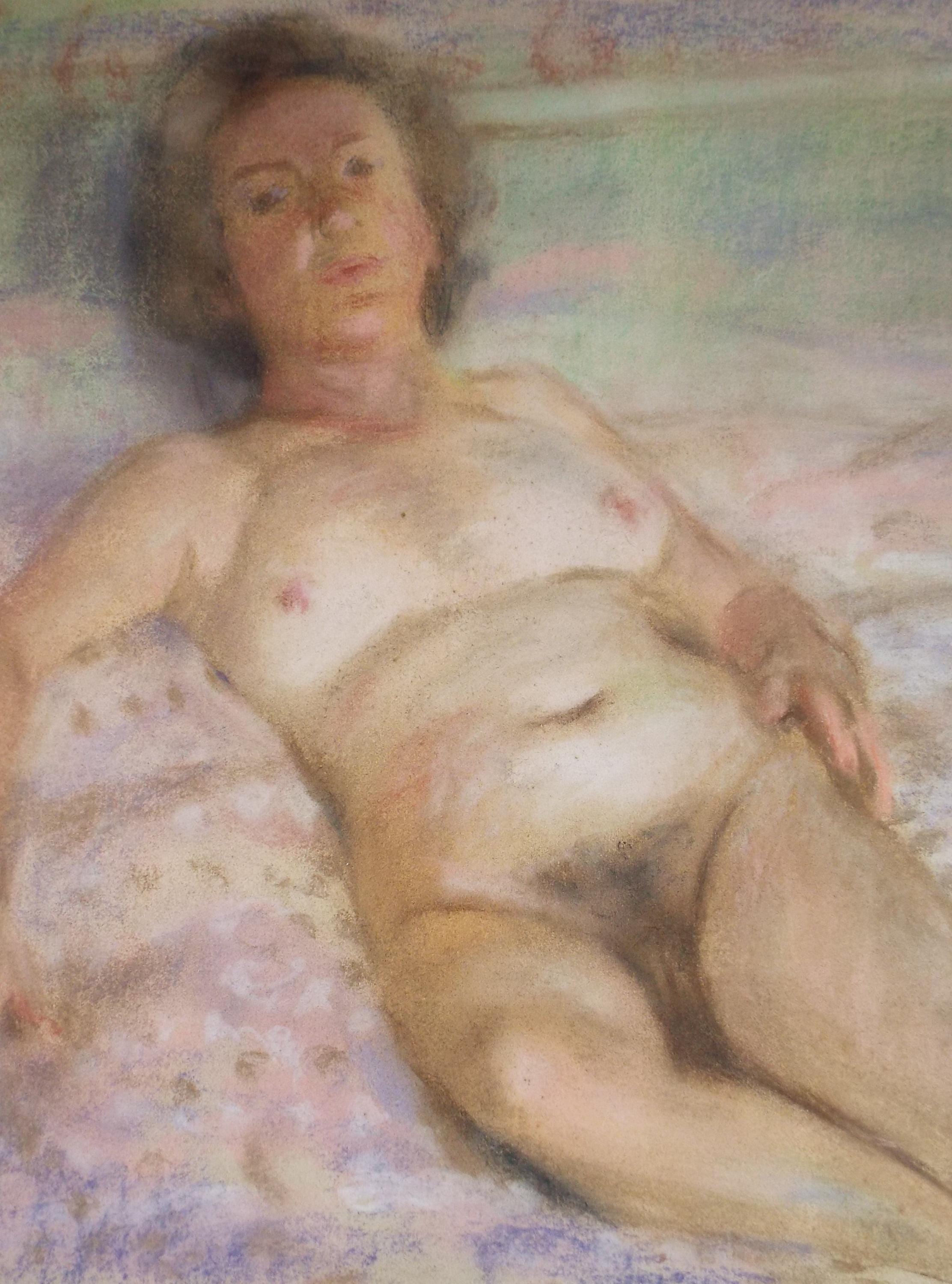 Original Pastel Drawing 'Reclining Nude', circa 1960's, William Mason (1906-1987)