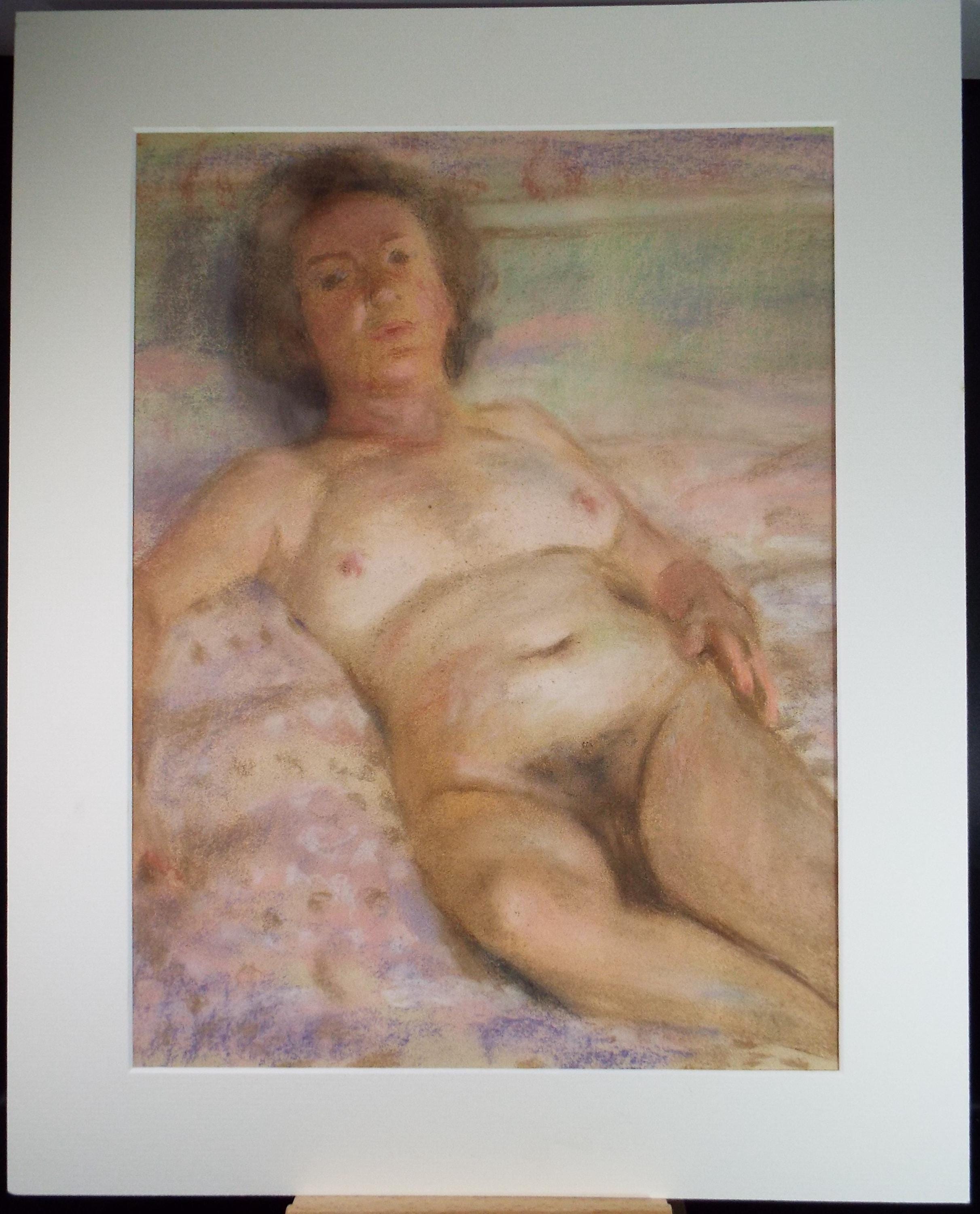 Original Pastel Drawing 'Reclining Nude', circa 1960's, William Mason (1906-1987)