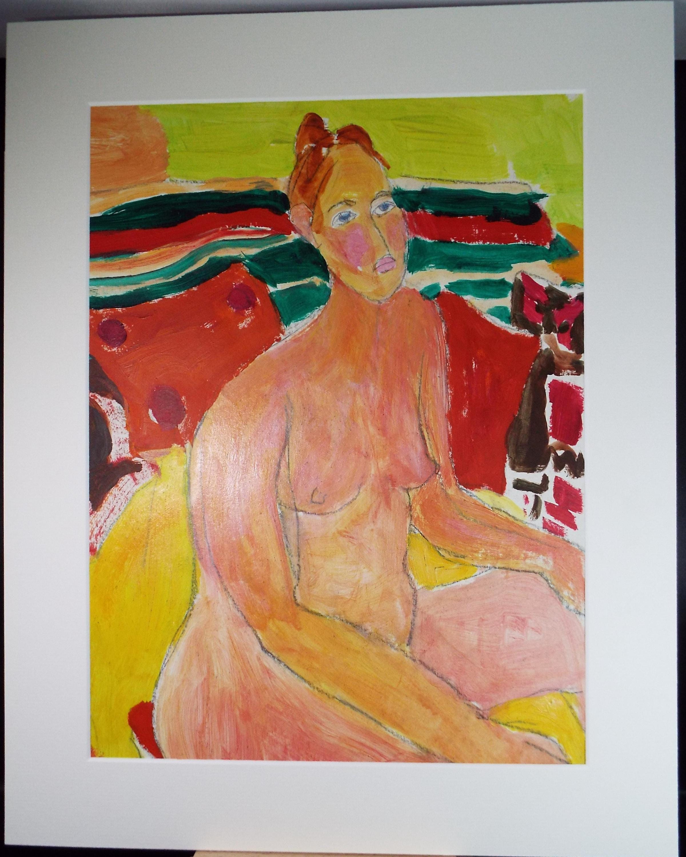 Original Watercolour and Pencil, ' Seated Nude', Circa 1990's, Barbara Karn (b1949)