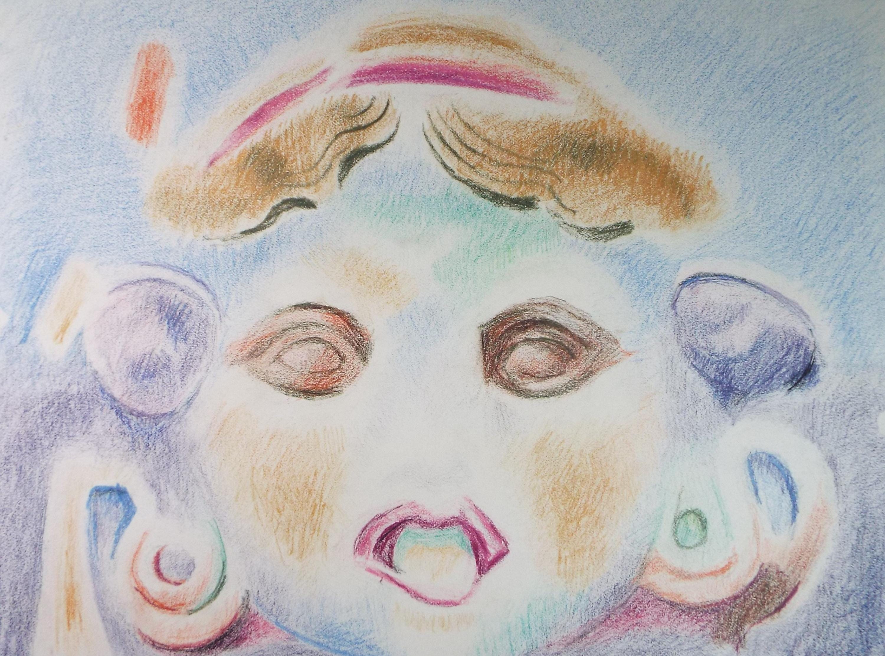 Original Pastel drawing, 'Head Study', James Wood (1889-1975), Circa 1950's