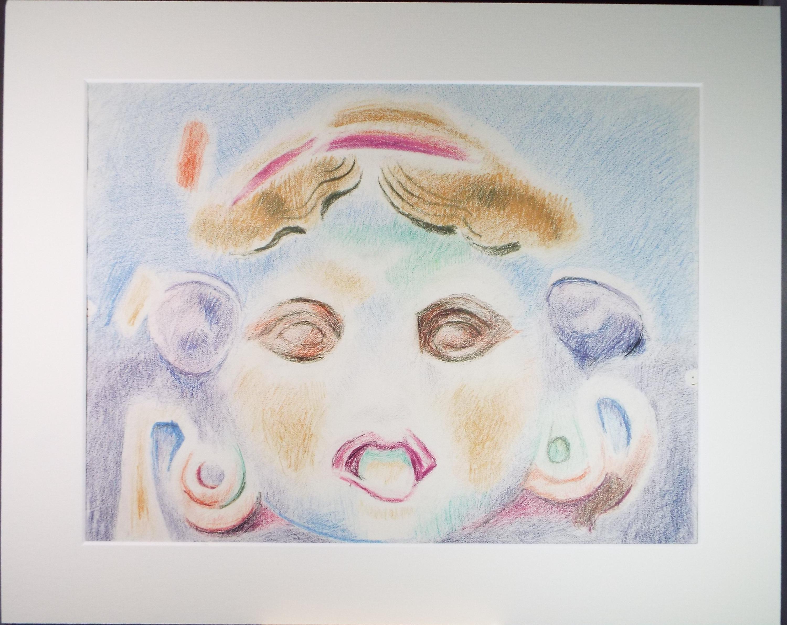 Original Pastel drawing, 'Head Study', James Wood (1889-1975), Circa 1950's