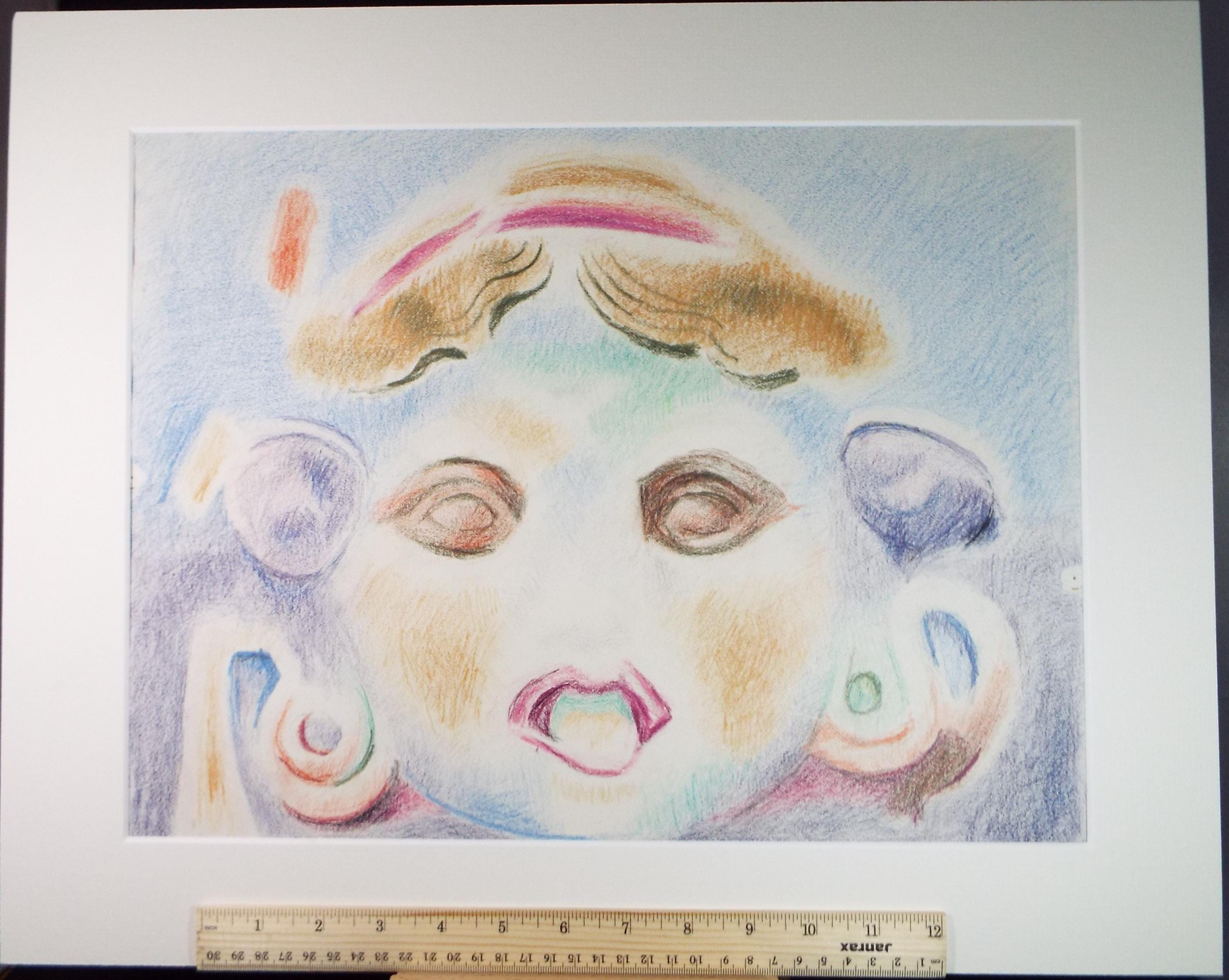 Original Pastel drawing, 'Head Study', James Wood (1889-1975), Circa 1950's