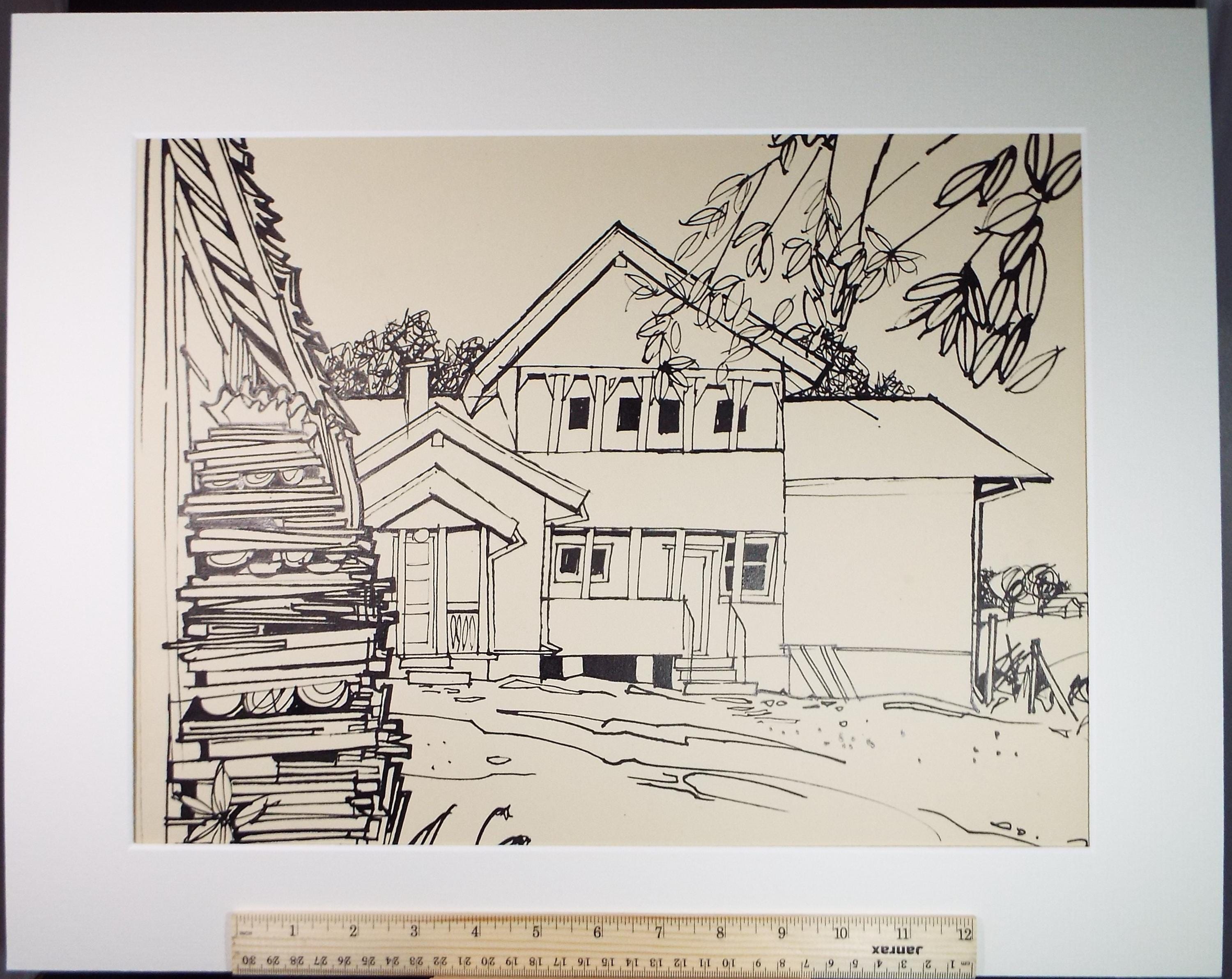 Original Ink drawing , 'Berghoff', John Hambleton Holdcroft (1926-2014), 1960