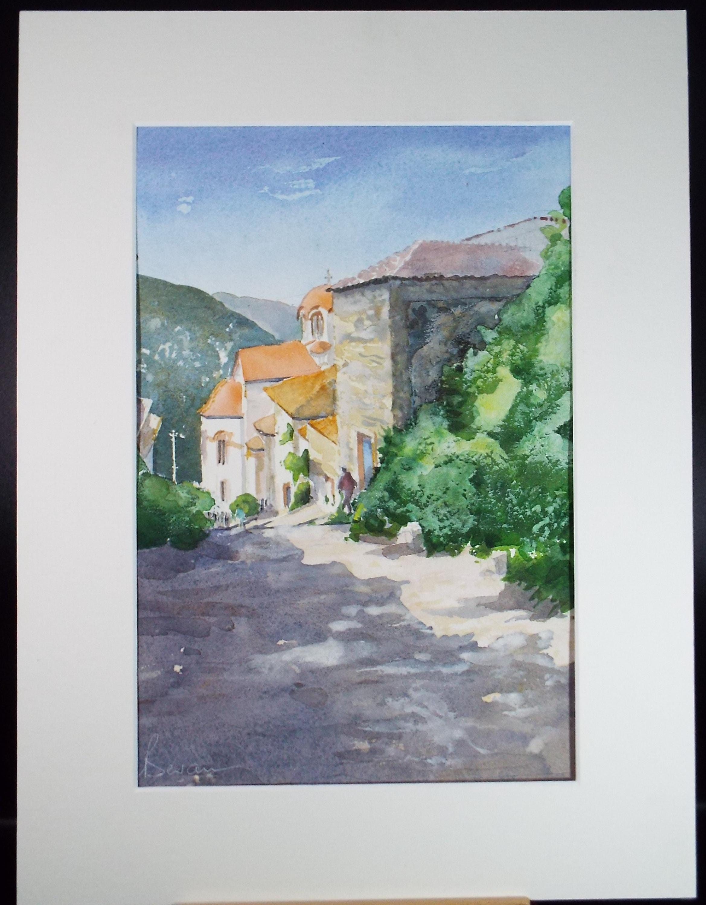 Original Watercolour & Gouache 'Chantilly', June Bevan, c1990's