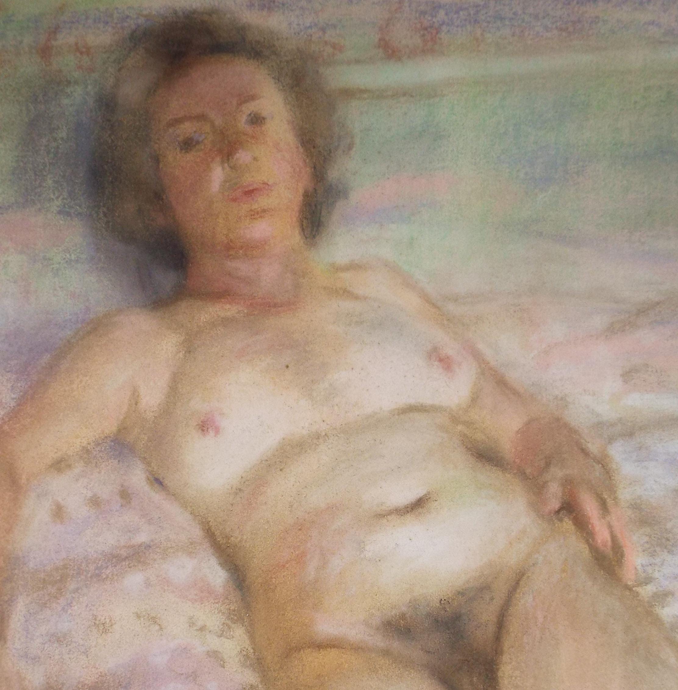 Original Pastel Drawing 'Reclining Nude', circa 1960's, William Mason (1906-1987)