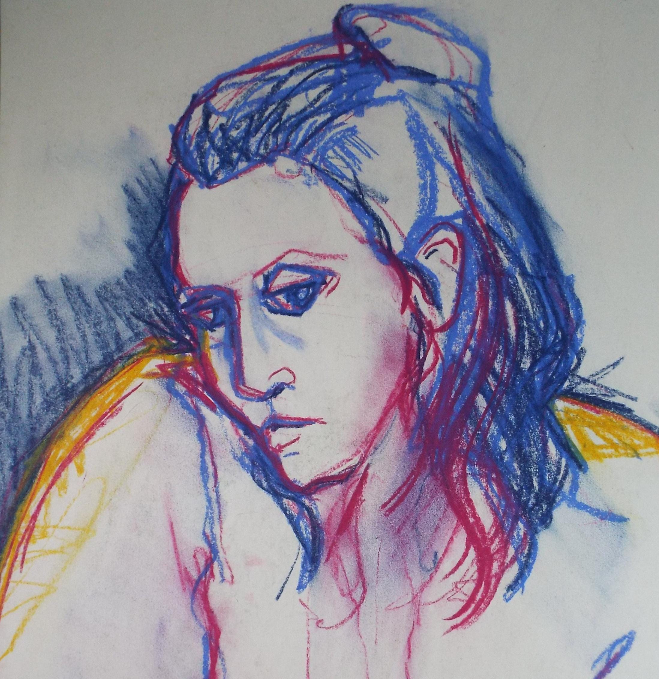 Original Pastel, ' Portrait of a Woman', Circa 1990's, Barbara Karn (b1949)