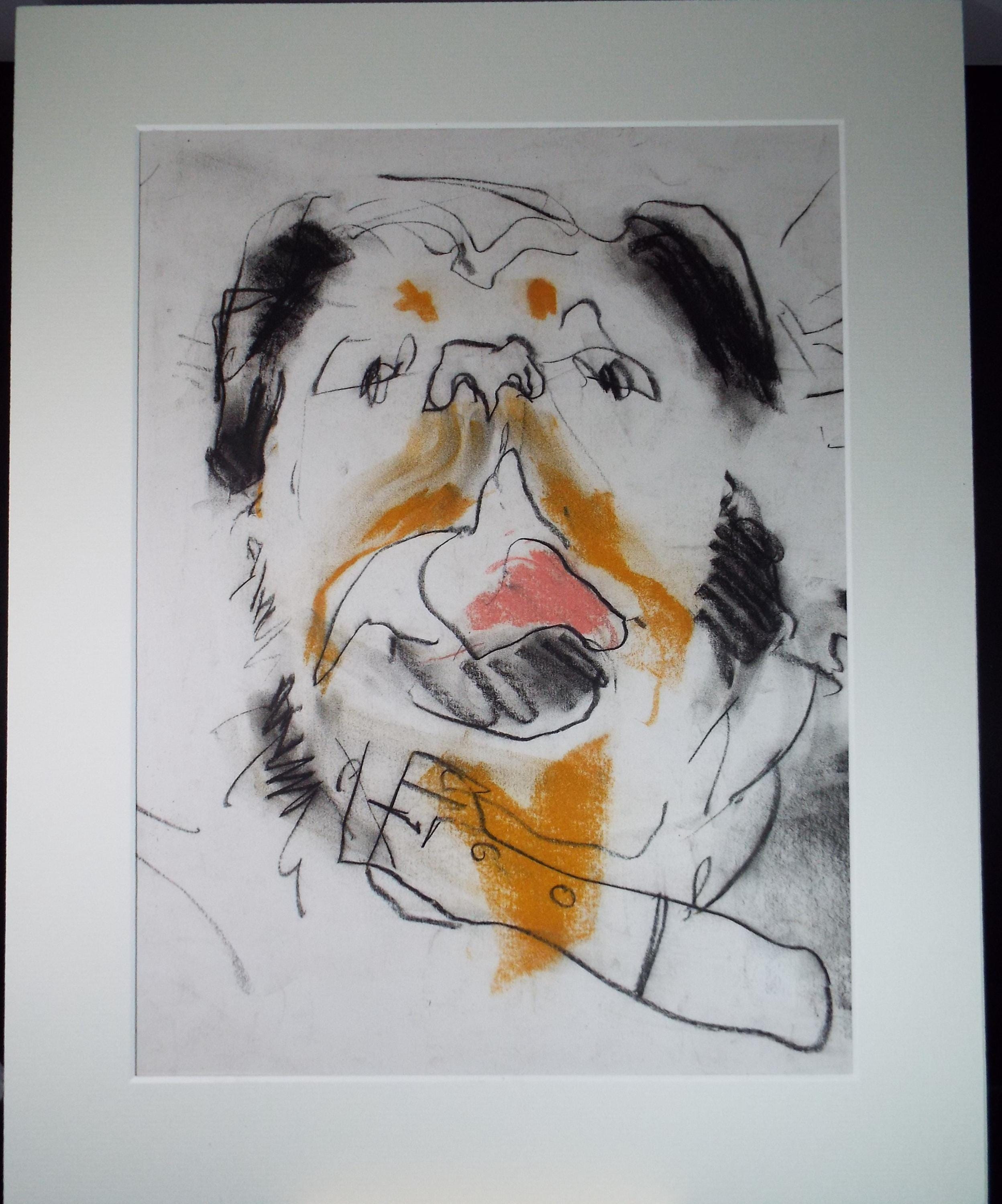 Original Pastel ,'Bulldog' Circa 1990's, Barbara Karn (b1949)