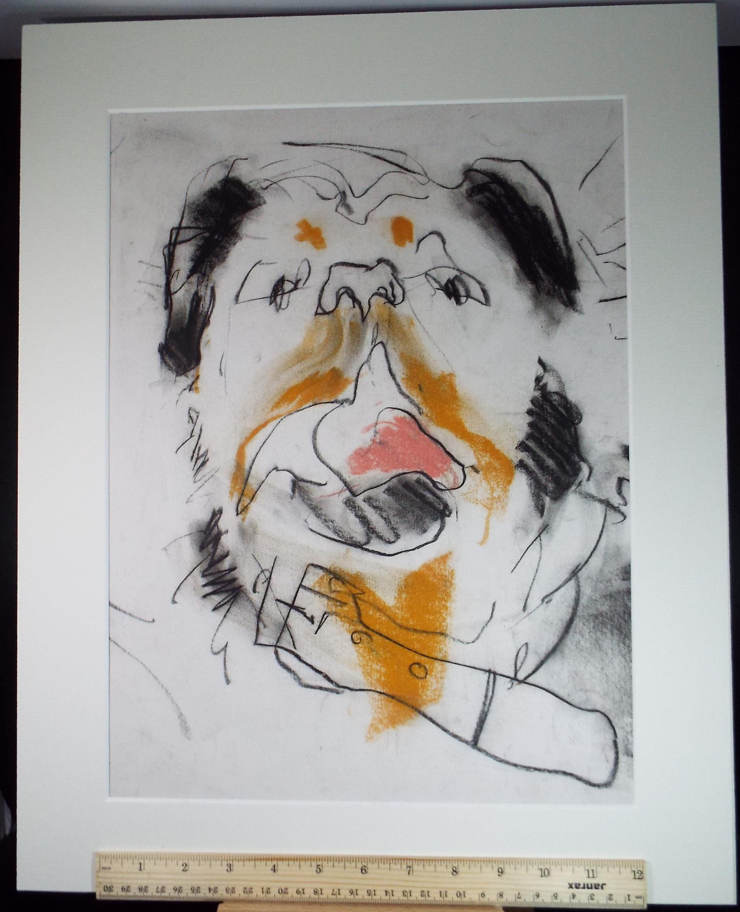 Original Pastel ,'Bulldog' Circa 1990's, Barbara Karn (b1949)