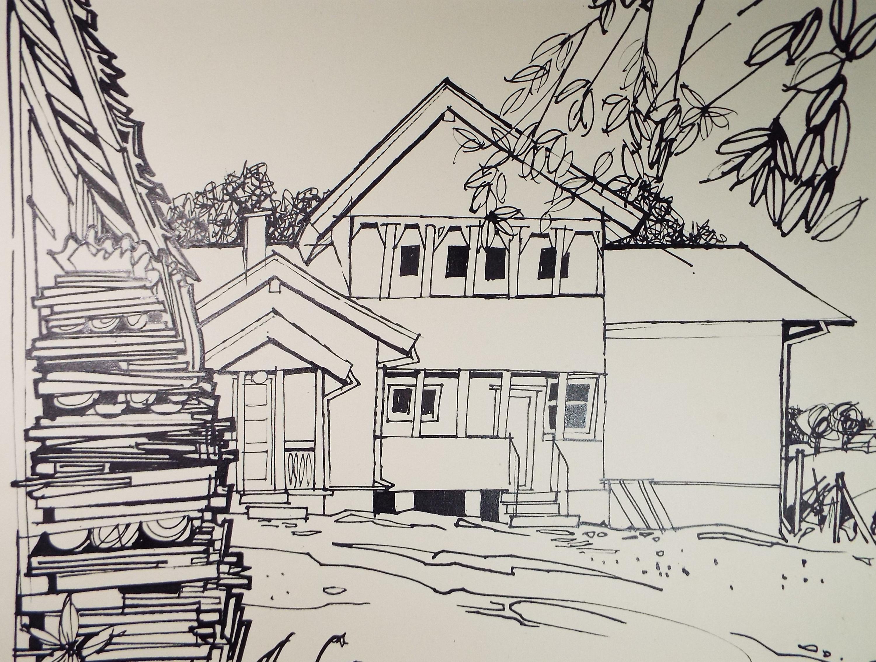 Original Ink drawing , 'Berghoff', John Hambleton Holdcroft (1926-2014), 1960