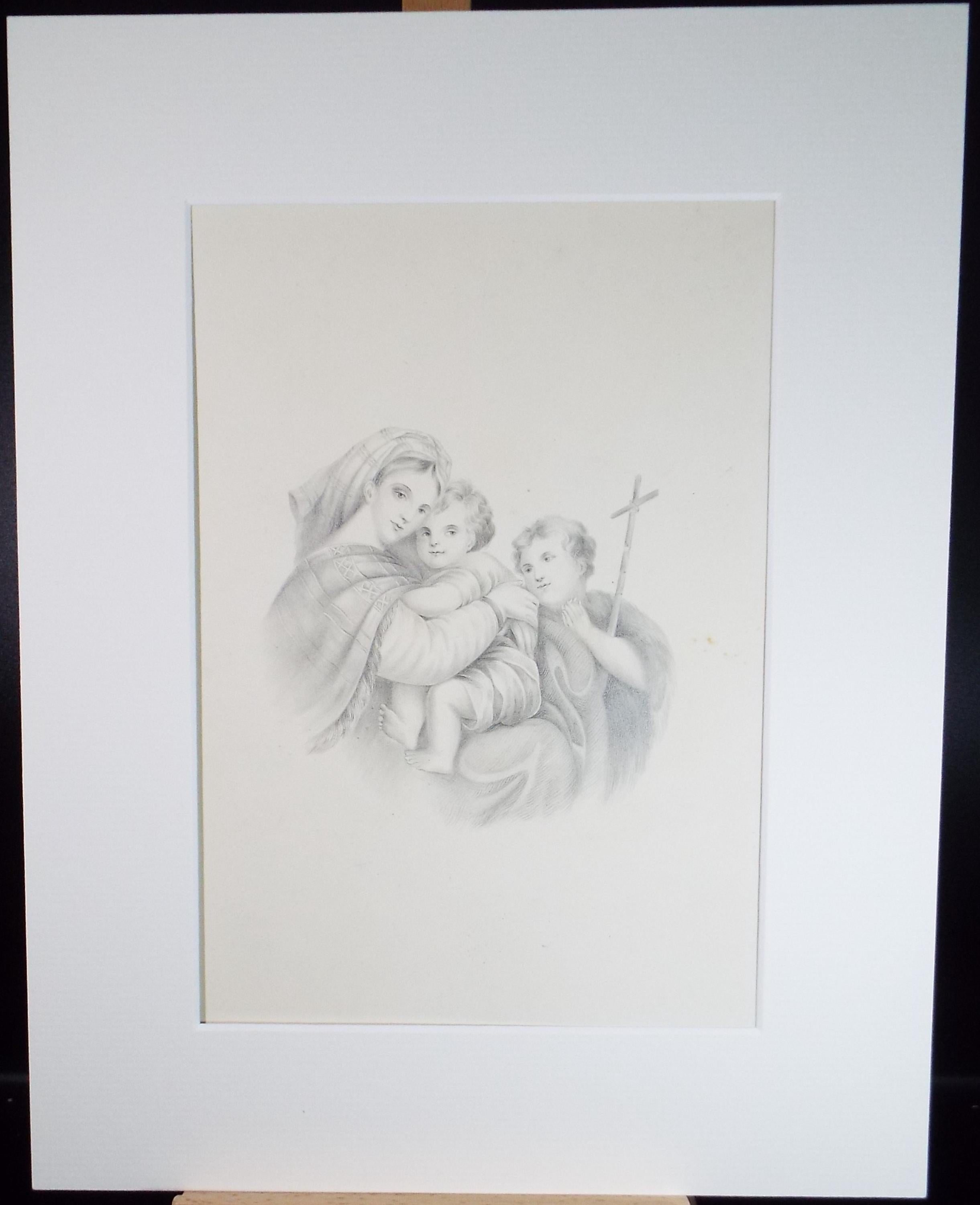 Original Pencil Drawing , 'Biblical scene', Mid 19th Century, unknown artist