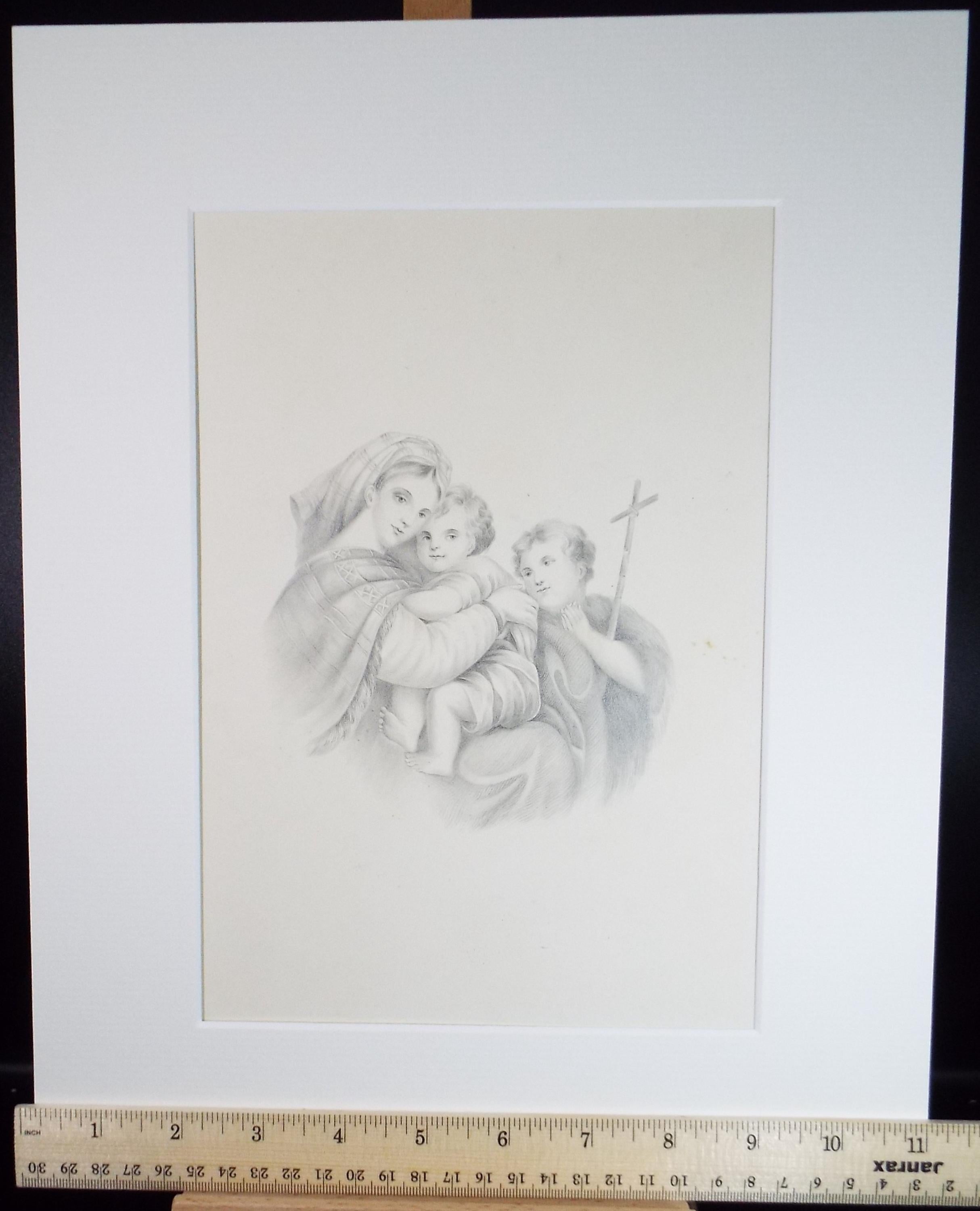 Original Pencil Drawing , 'Biblical scene', Mid 19th Century, unknown artist