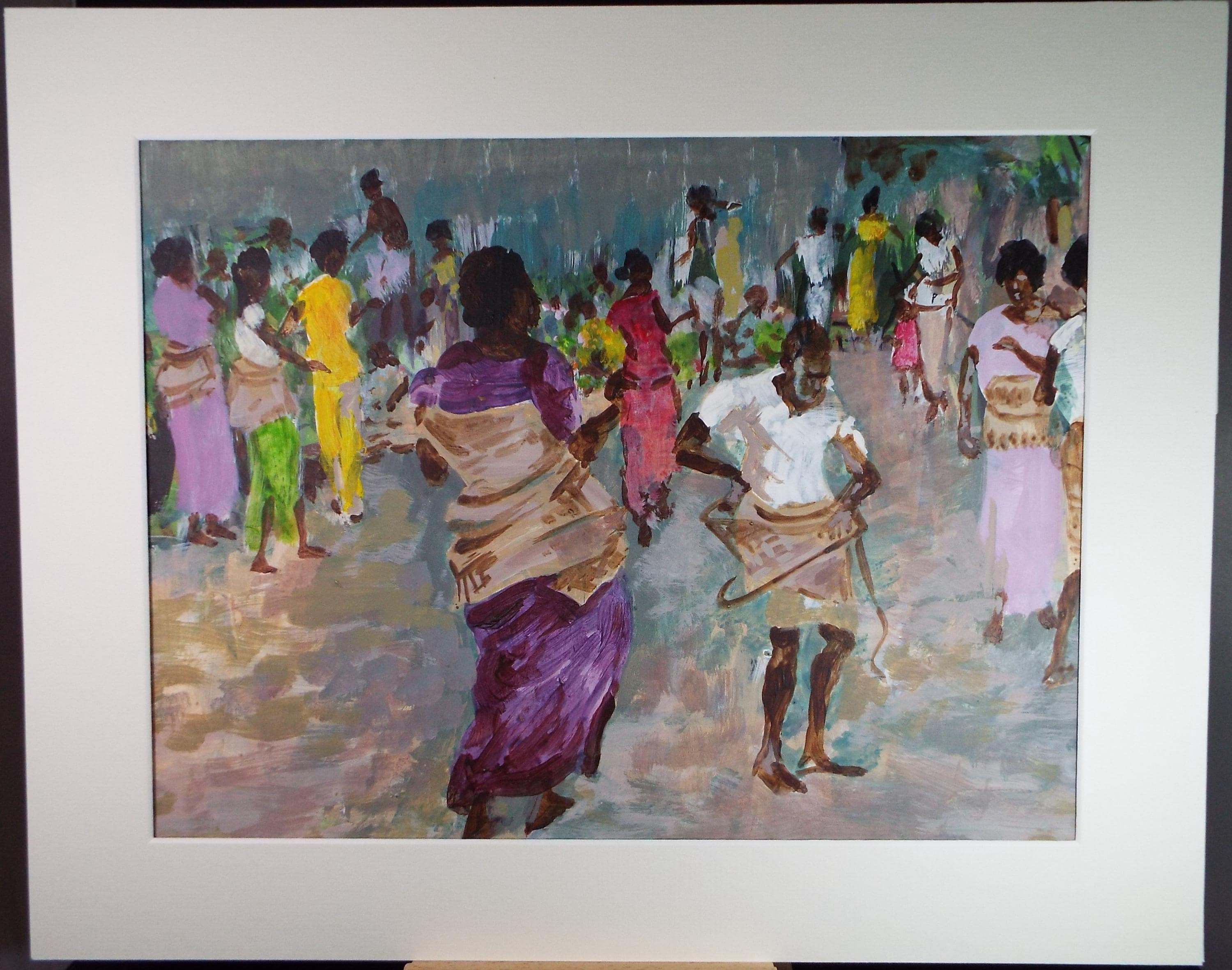 Original Watercolour & Gouache, 'Market Day',c1950's, Ivy T. Attwell (20th Century, British)