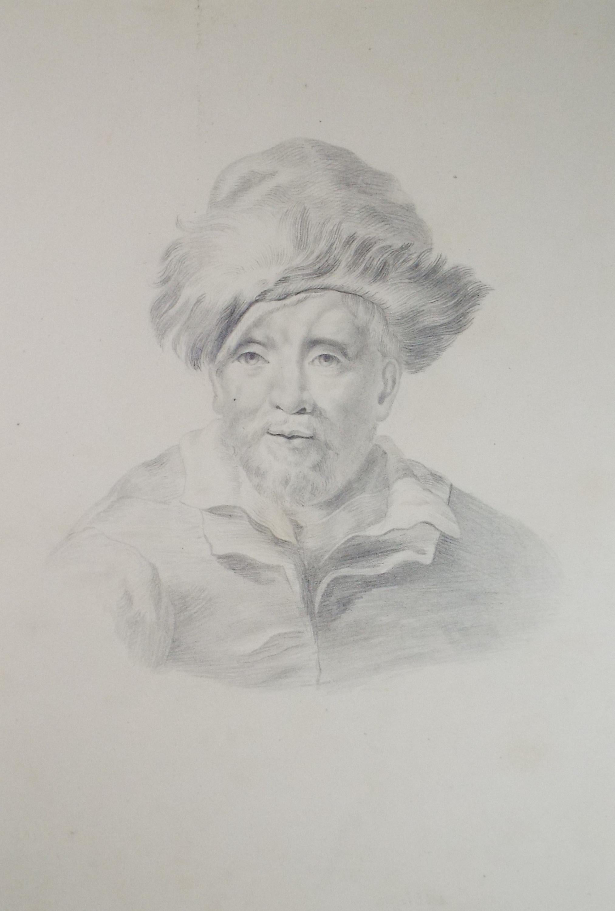 Original Pencil Drawing , 'Portrait of a Nobleman', Mid 19th Century, unknown artist