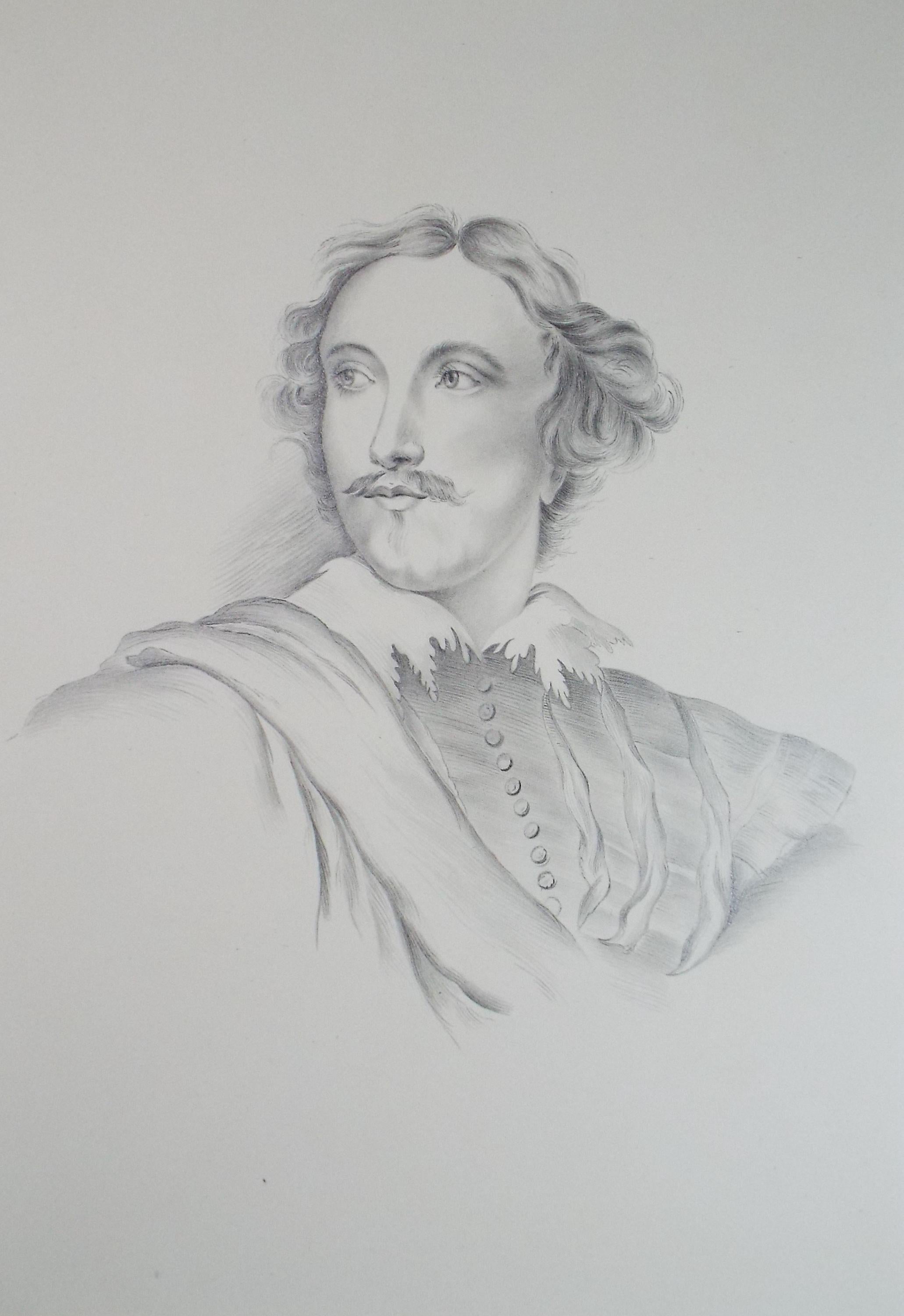 Original Pencil Drawing , 'Portrait of a Nobleman', Mid 19th Century, unknown artist