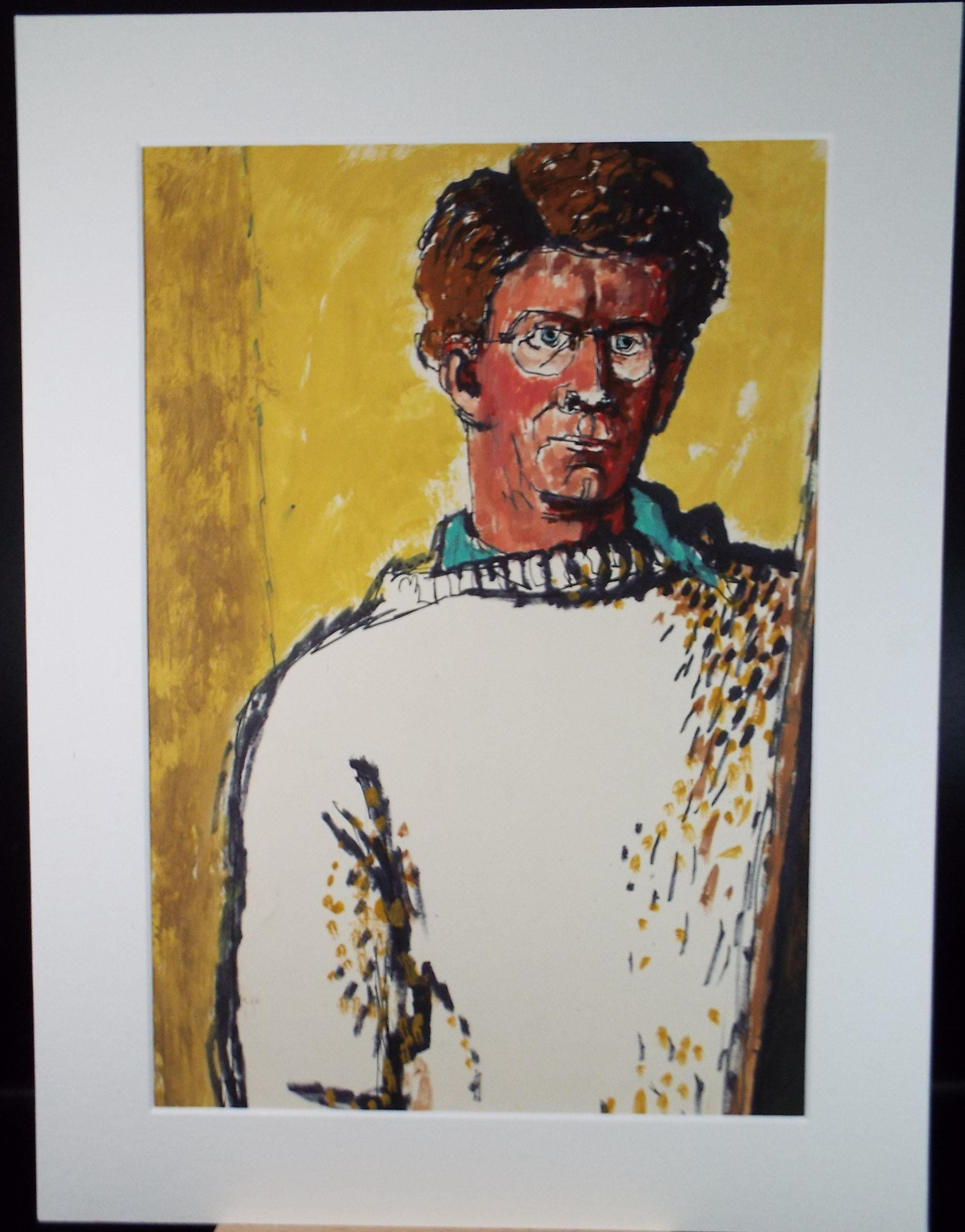 Original Gouache, 'Man in a Jumper', 20th Century French School, circa 1970's