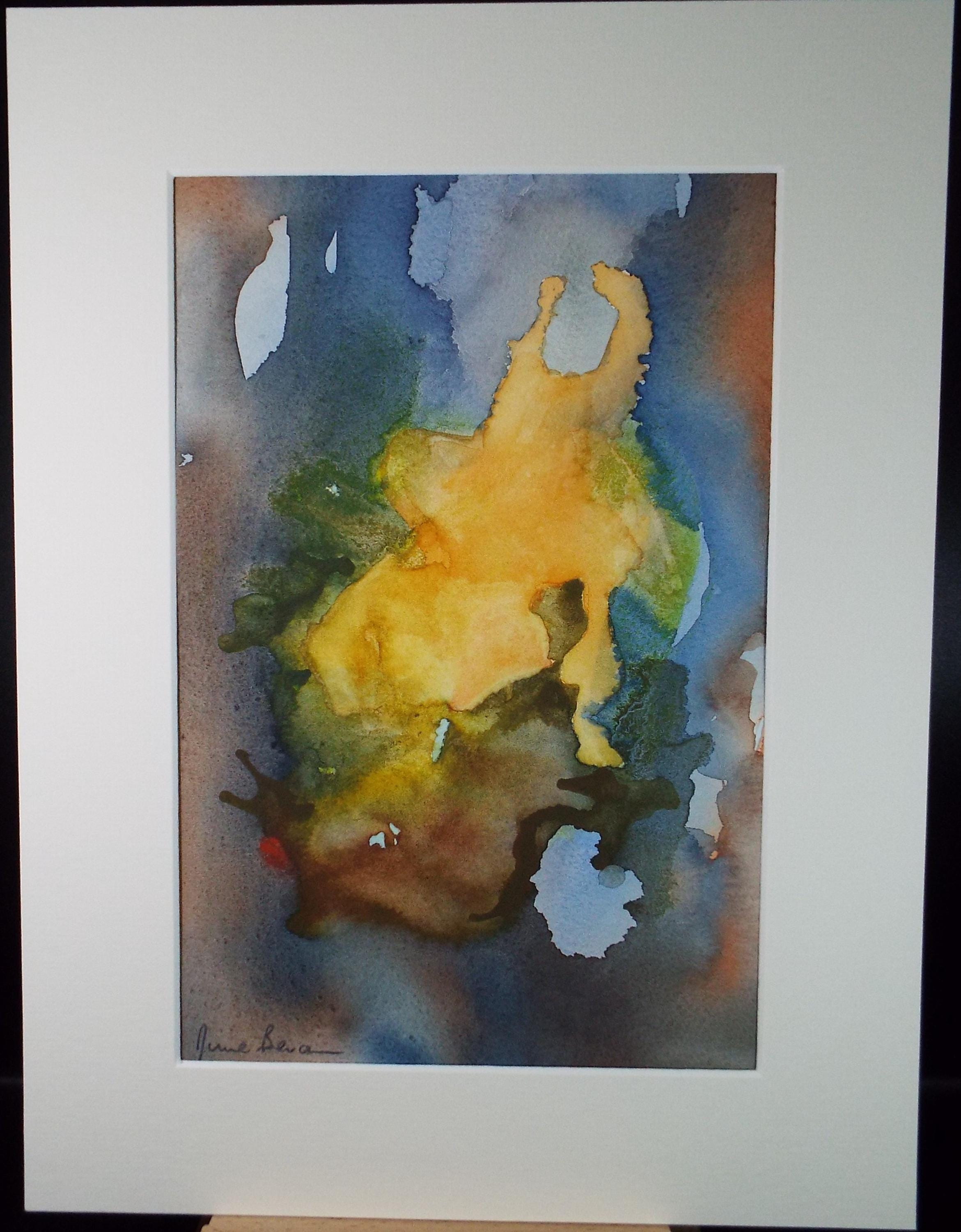Original Watercolour,' Abstract', June Bevan, Circa 1990's
