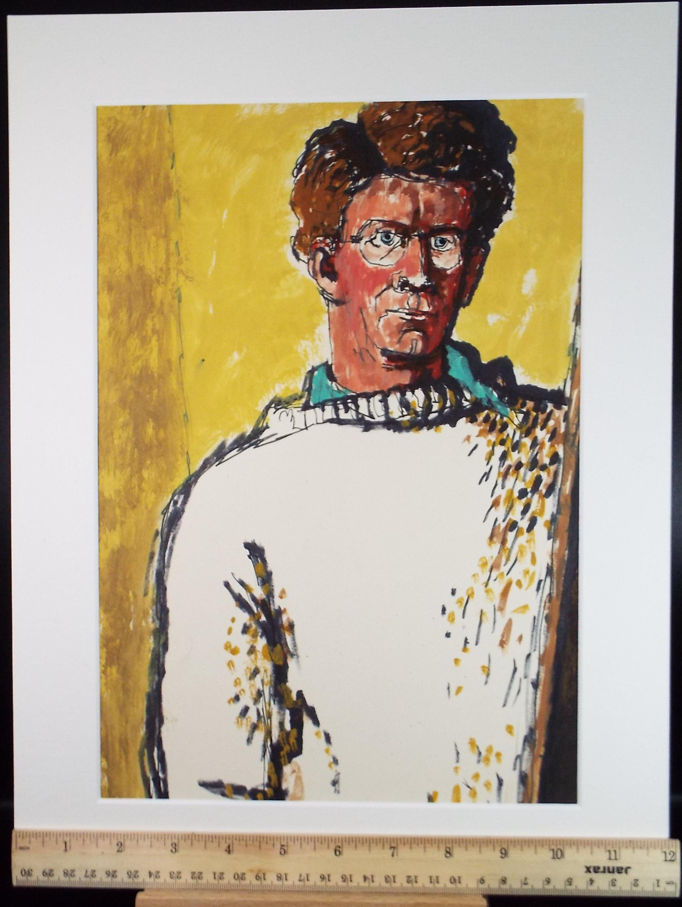 Original Gouache, 'Man in a Jumper', 20th Century French School, circa 1970's