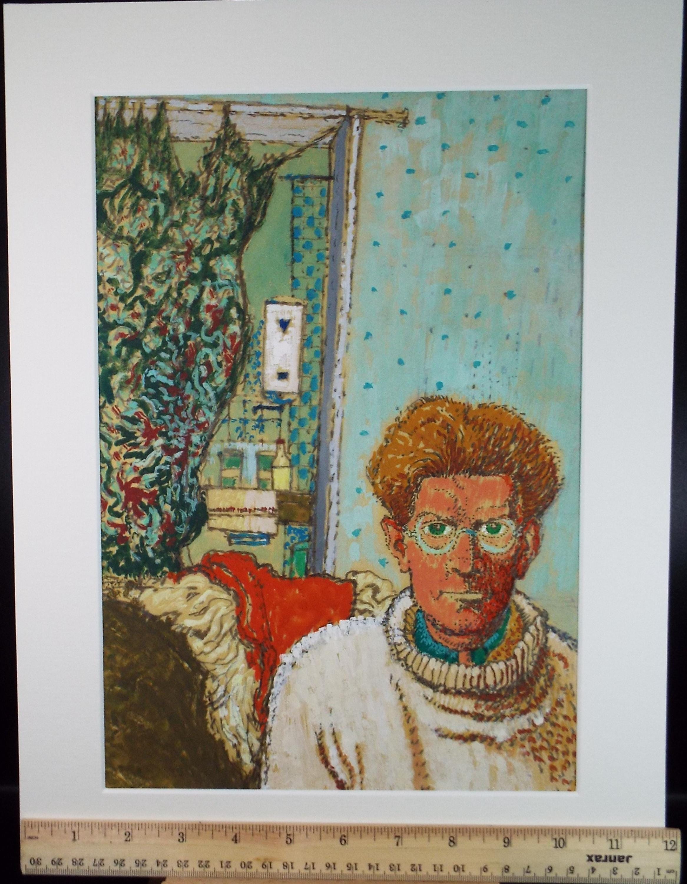 Original Gouache, 'Man in an Interior', 20th Century French School, circa 1970's