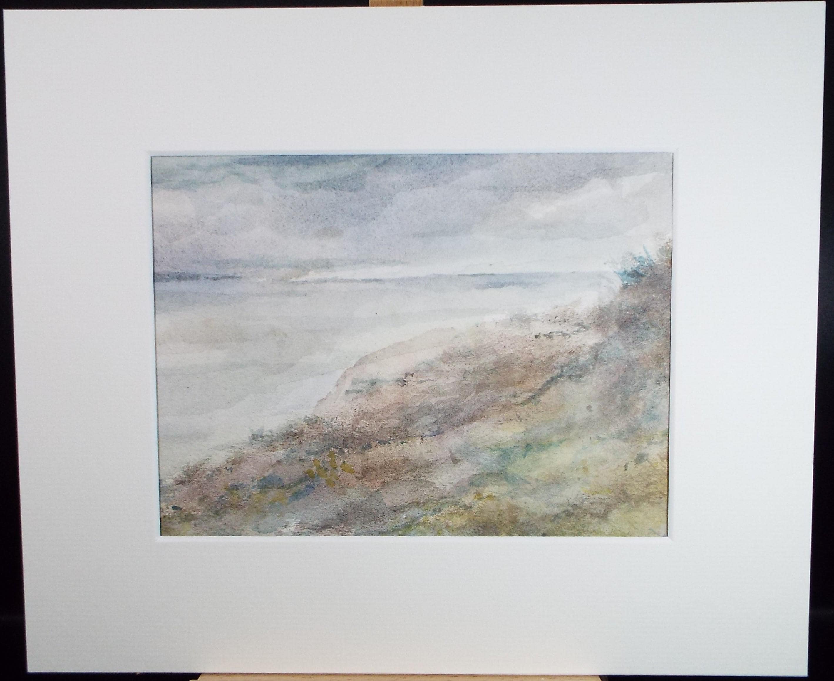 Original Watercolour, 'Coastal Sand Dunes', 1980's, unknown artist