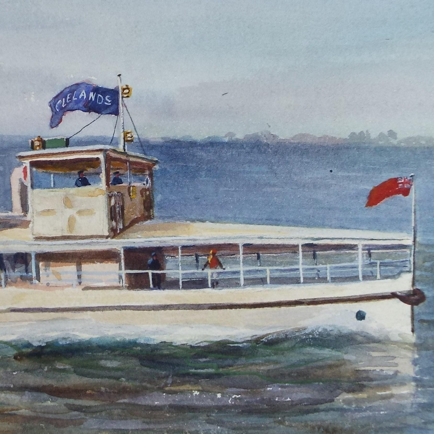 Original Watercolour, 'A Clelands Ferryboat', Circa 1930's