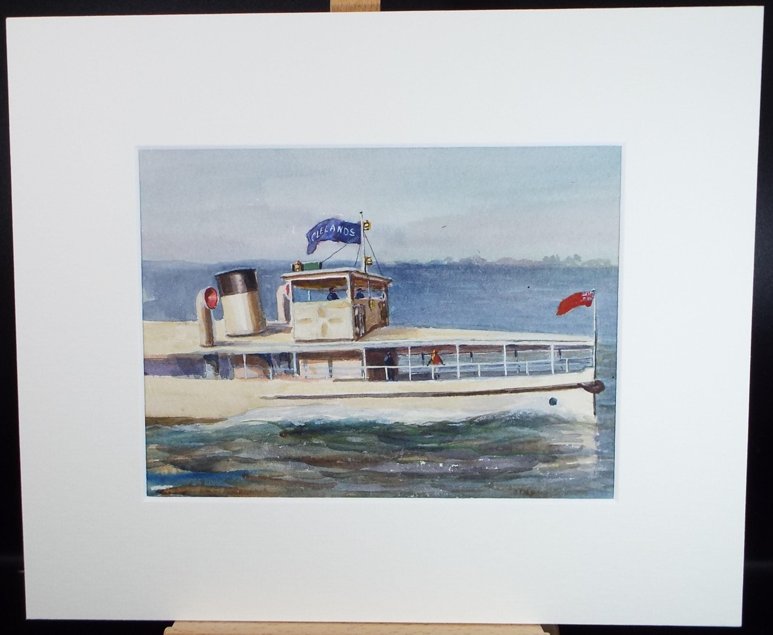 Original Watercolour, 'A Clelands Ferryboat', Circa 1930's