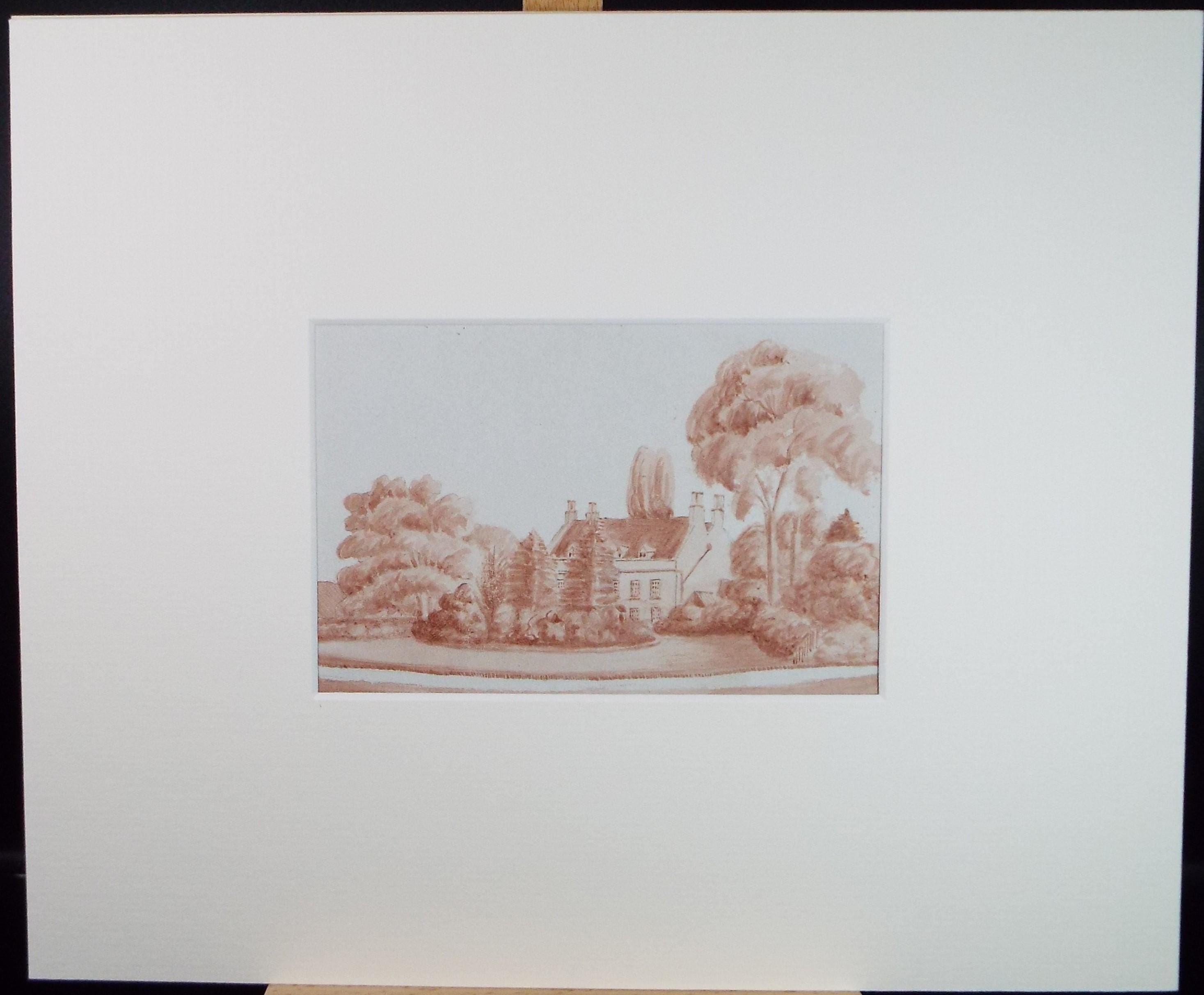 Original Watercolour, 'Twickenham Lodge', artist unknown, Dated 1850