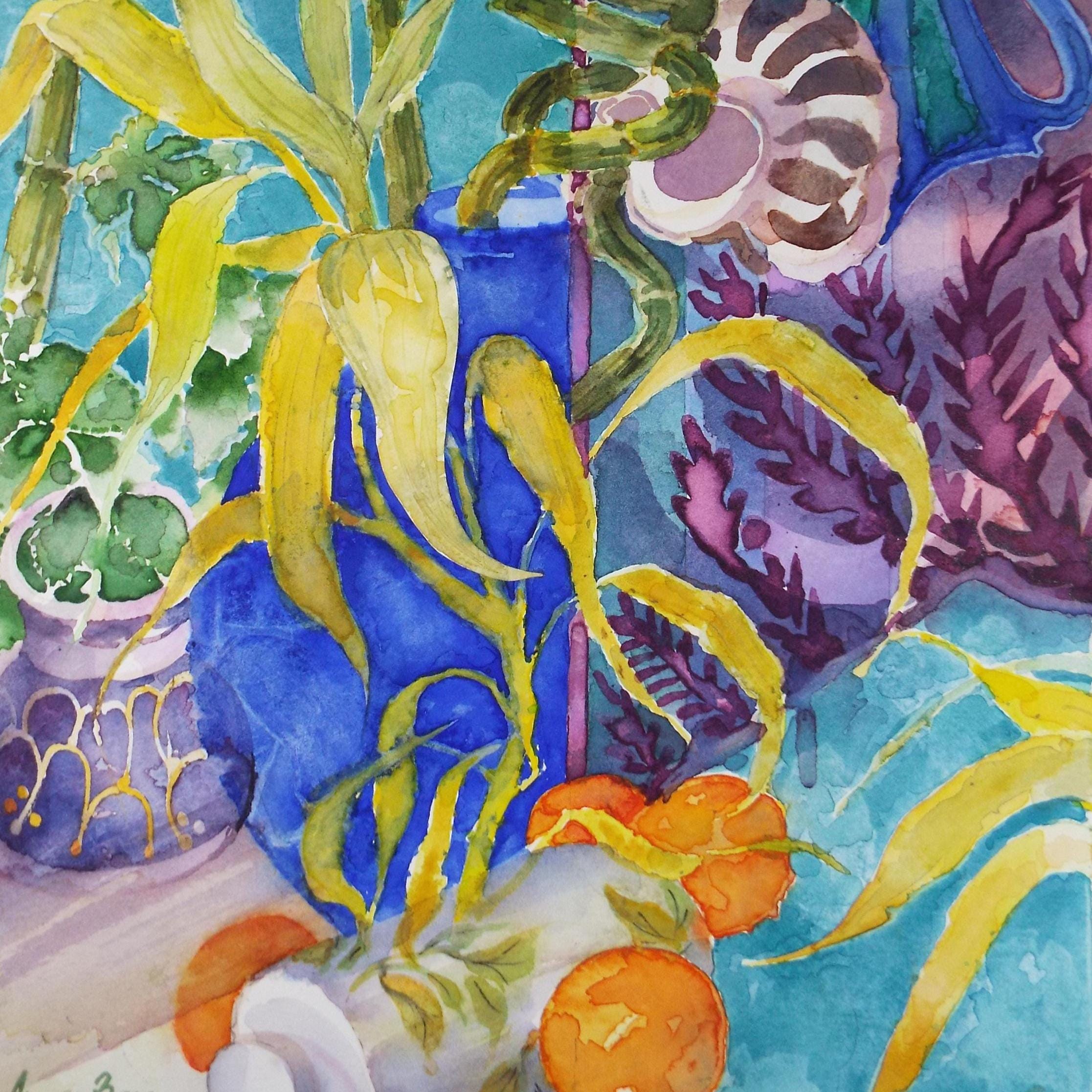 Original Watercolour, 'Still Life , June Bevan, circa 1990's