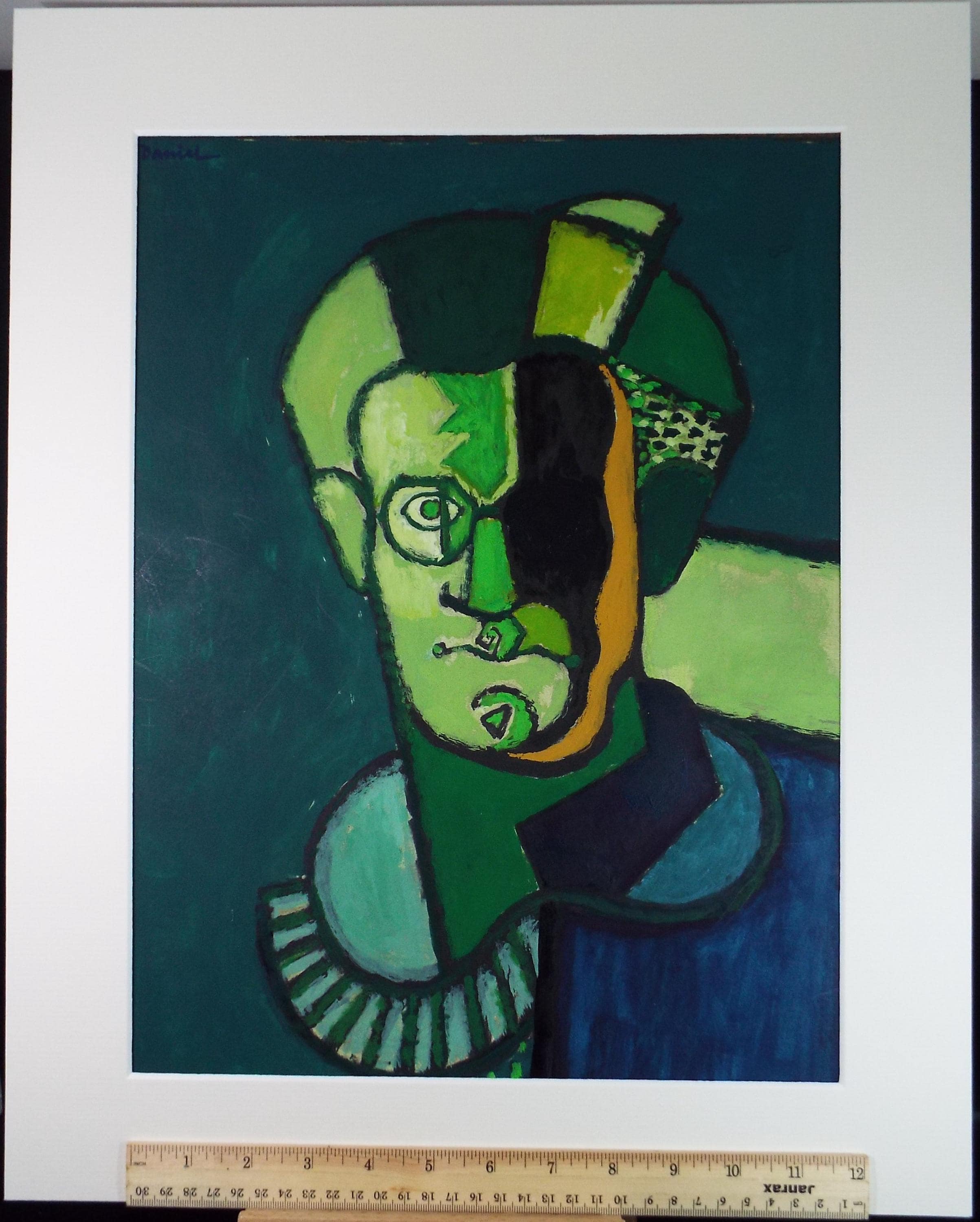 Original Gouache, 'Abstract Figure' , 20th Century French School, Circa 1970's