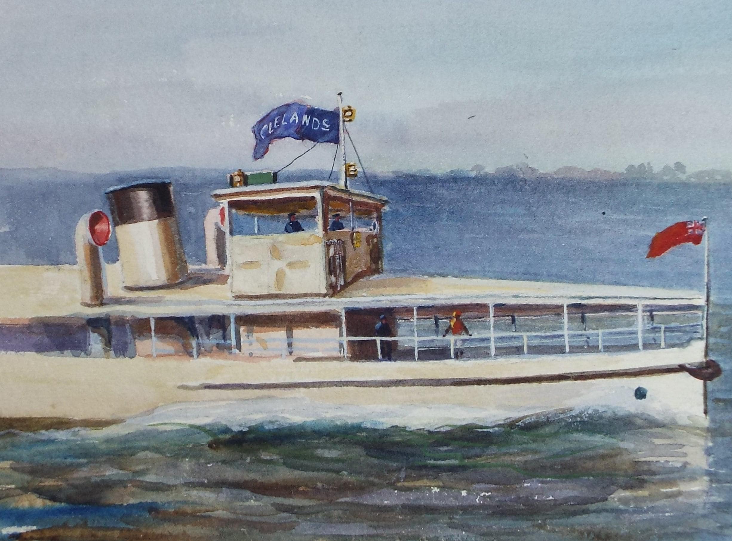 Original Watercolour, 'A Clelands Ferryboat', Circa 1930's