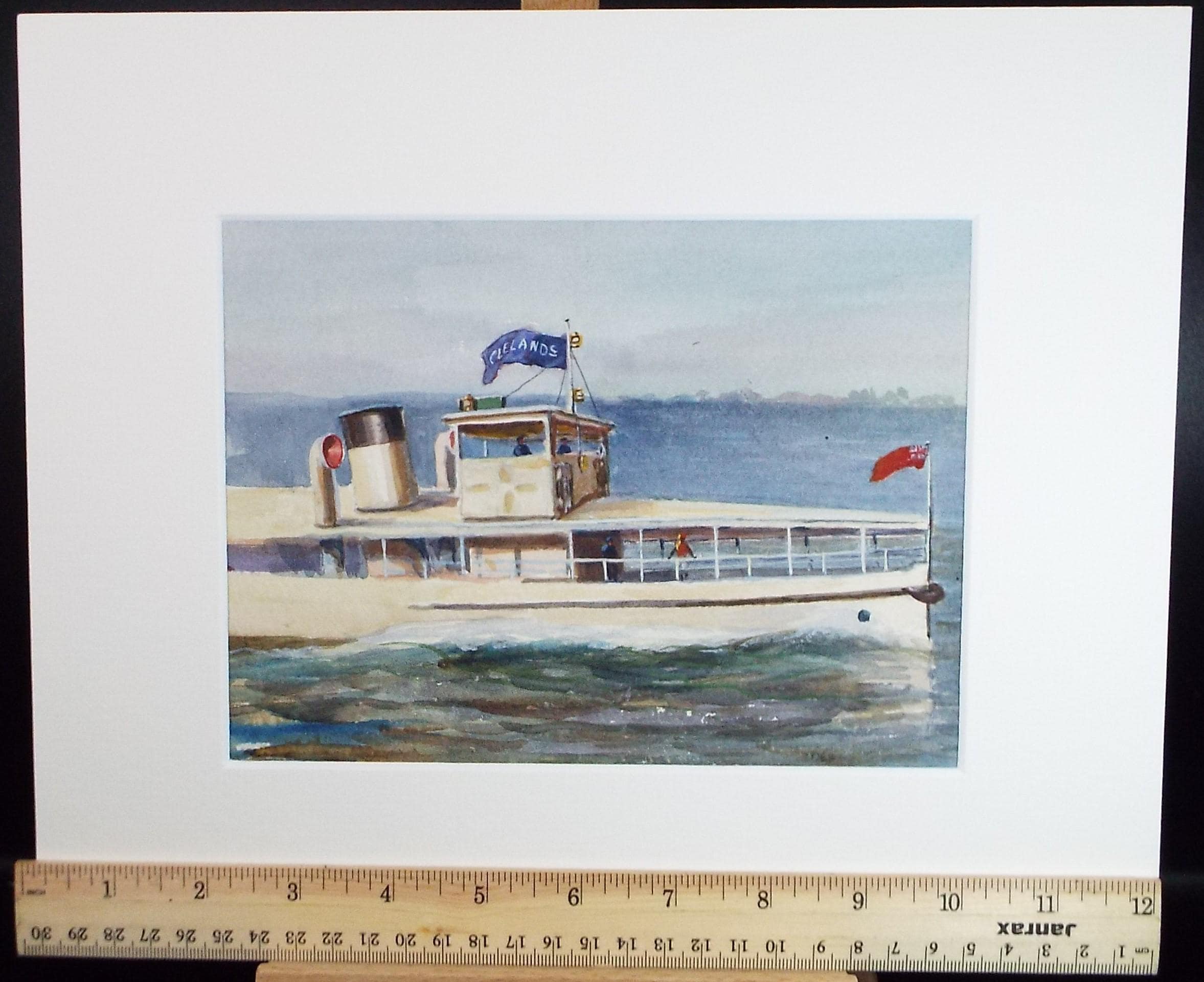 Original Watercolour, 'A Clelands Ferryboat', Circa 1930's