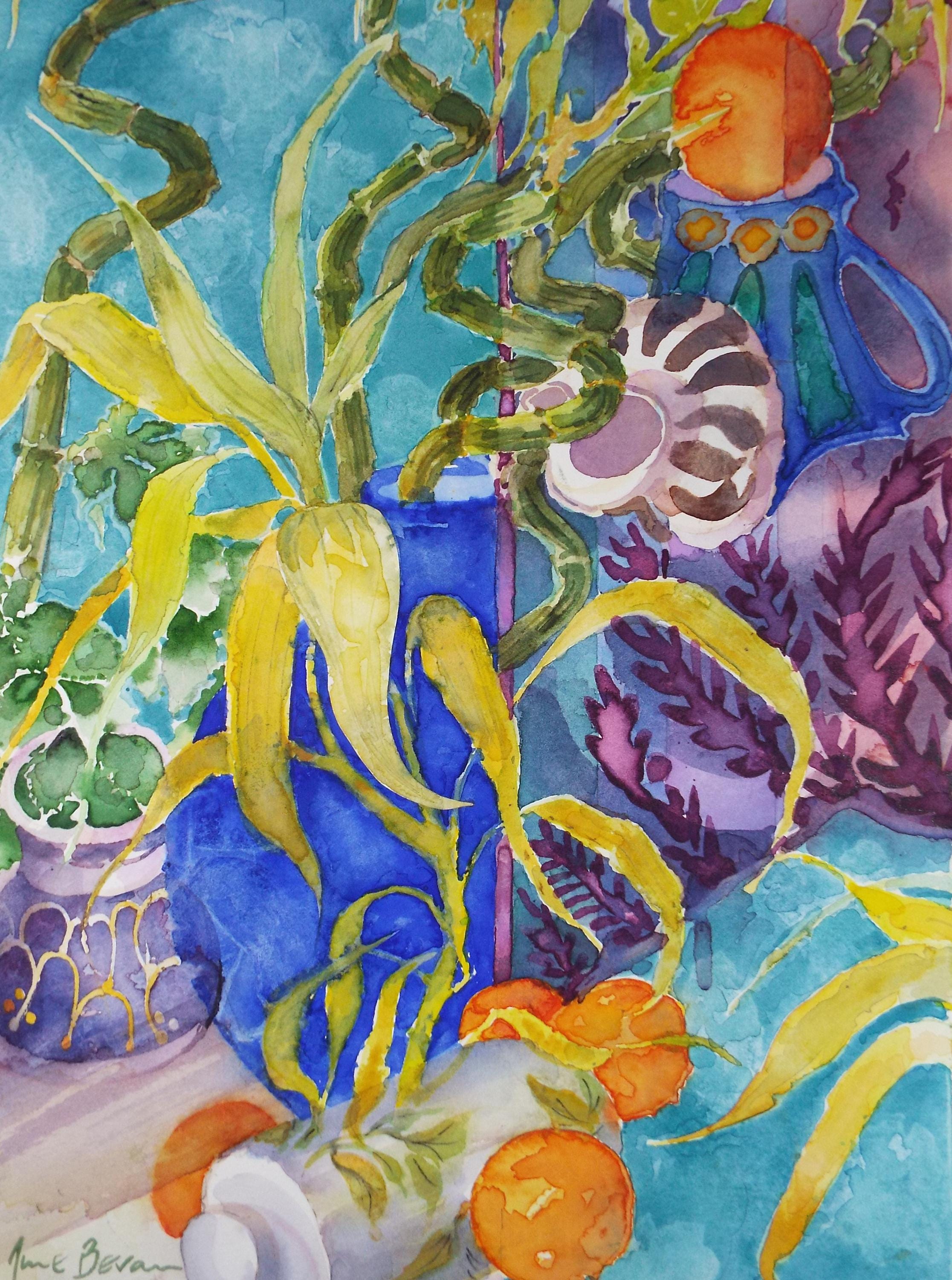 Original Watercolour, 'Still Life , June Bevan, circa 1990's