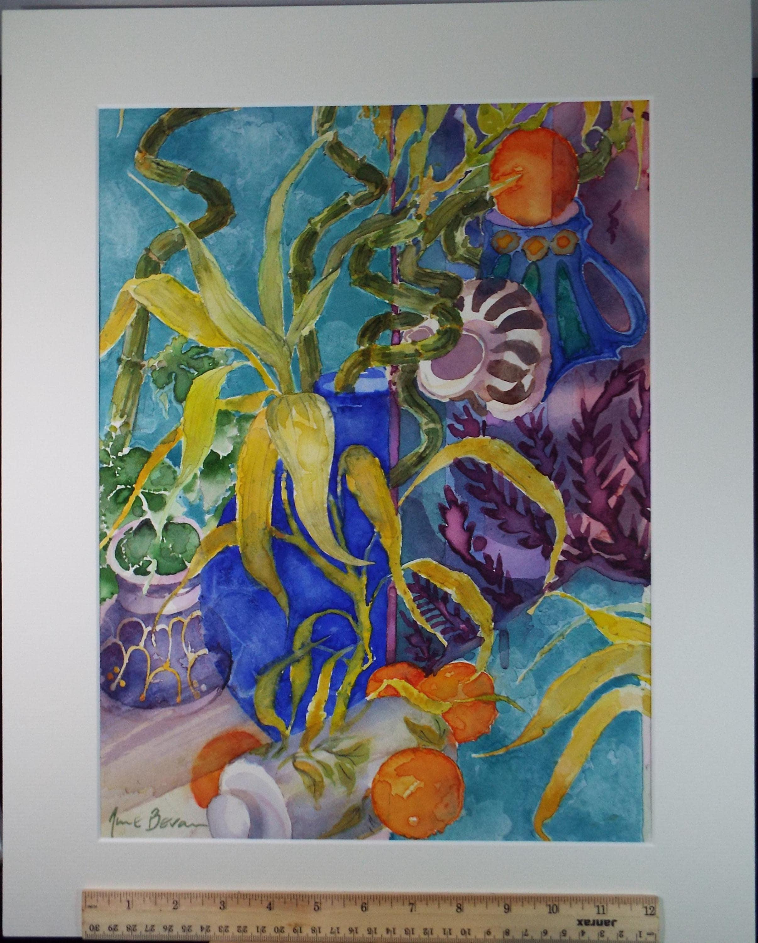 Original Watercolour, 'Still Life , June Bevan, circa 1990's