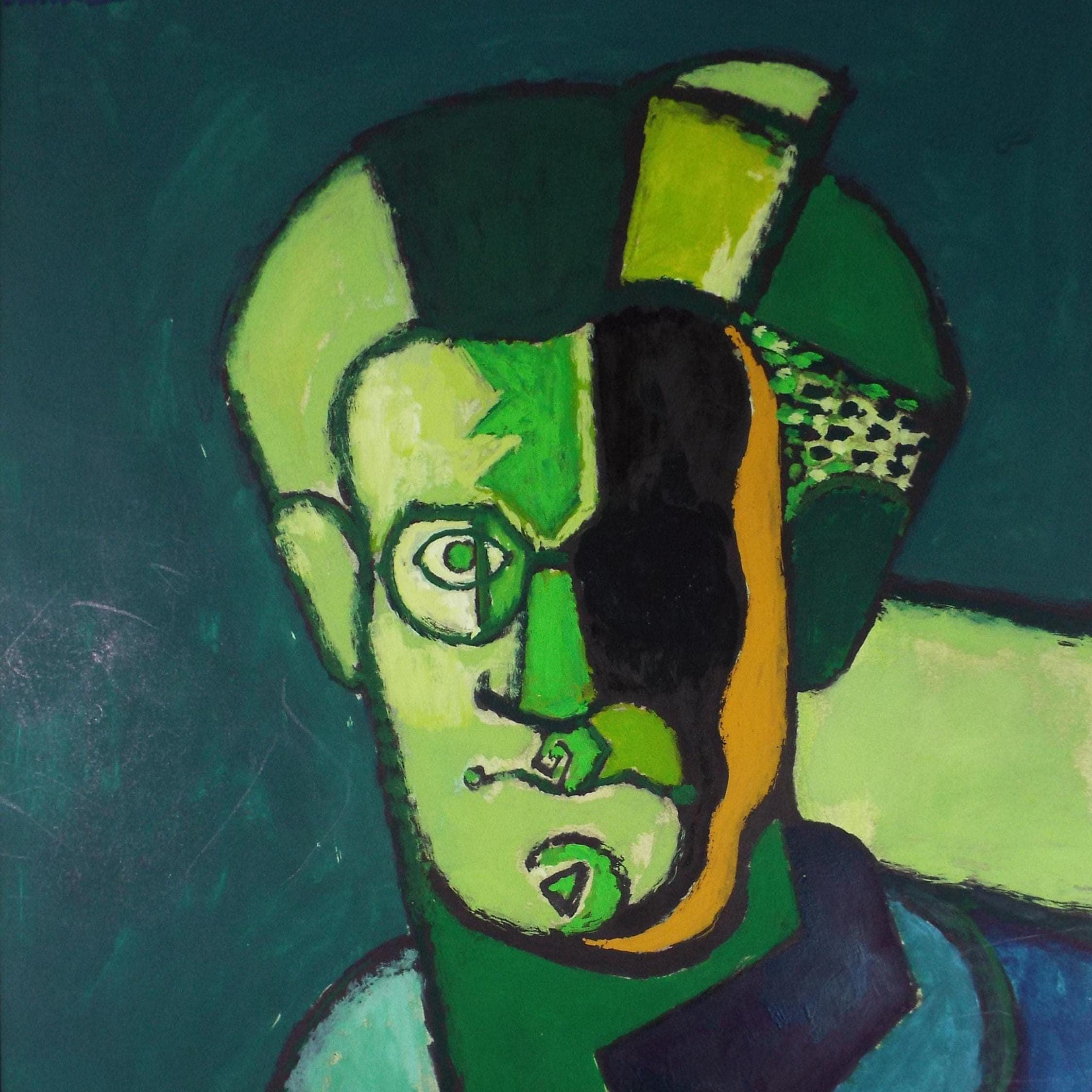 Original Gouache, 'Abstract Figure' , 20th Century French School, Circa 1970's