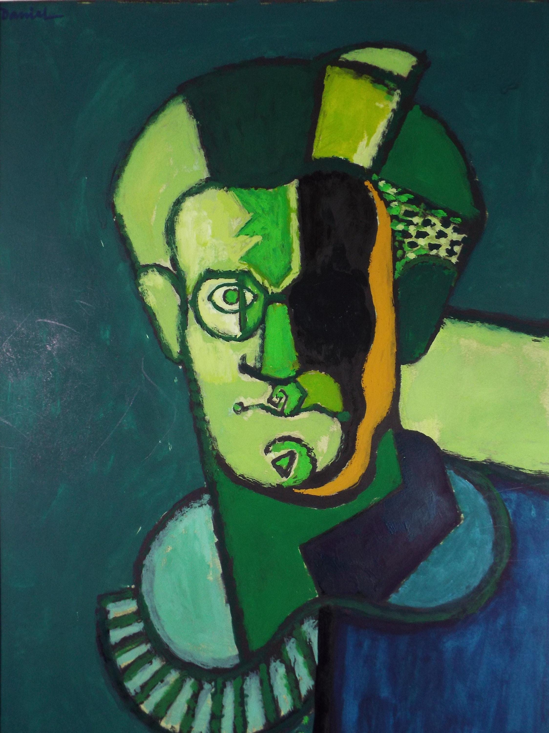 Original Gouache, 'Abstract Figure' , 20th Century French School, Circa 1970's