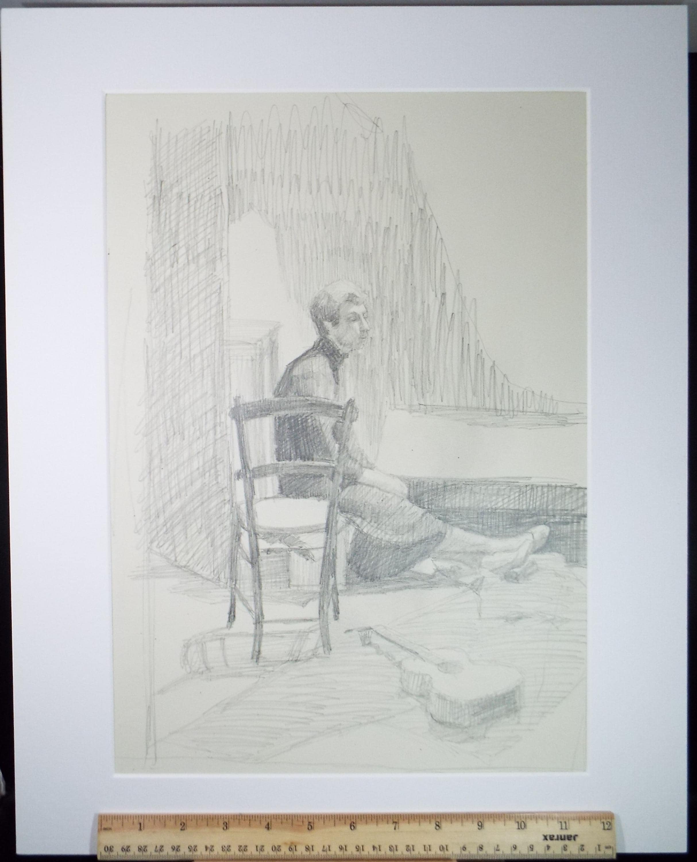 Pencil drawing 'Seated Woman', c1950s, Pauline Plummer (b1930)