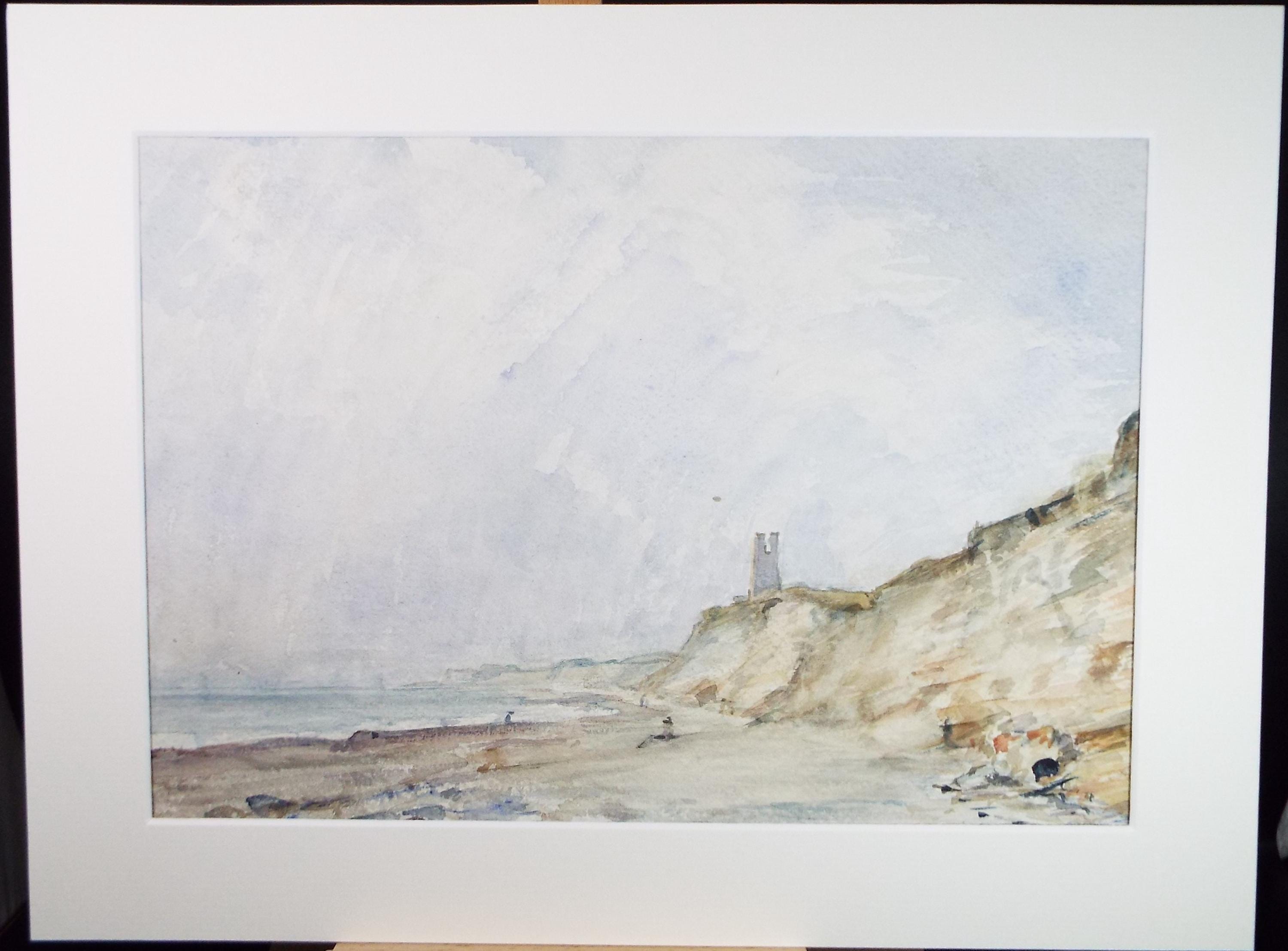 Original Watercolour, 'Figures below the Cliffs', David Muirhead (1867-1930)