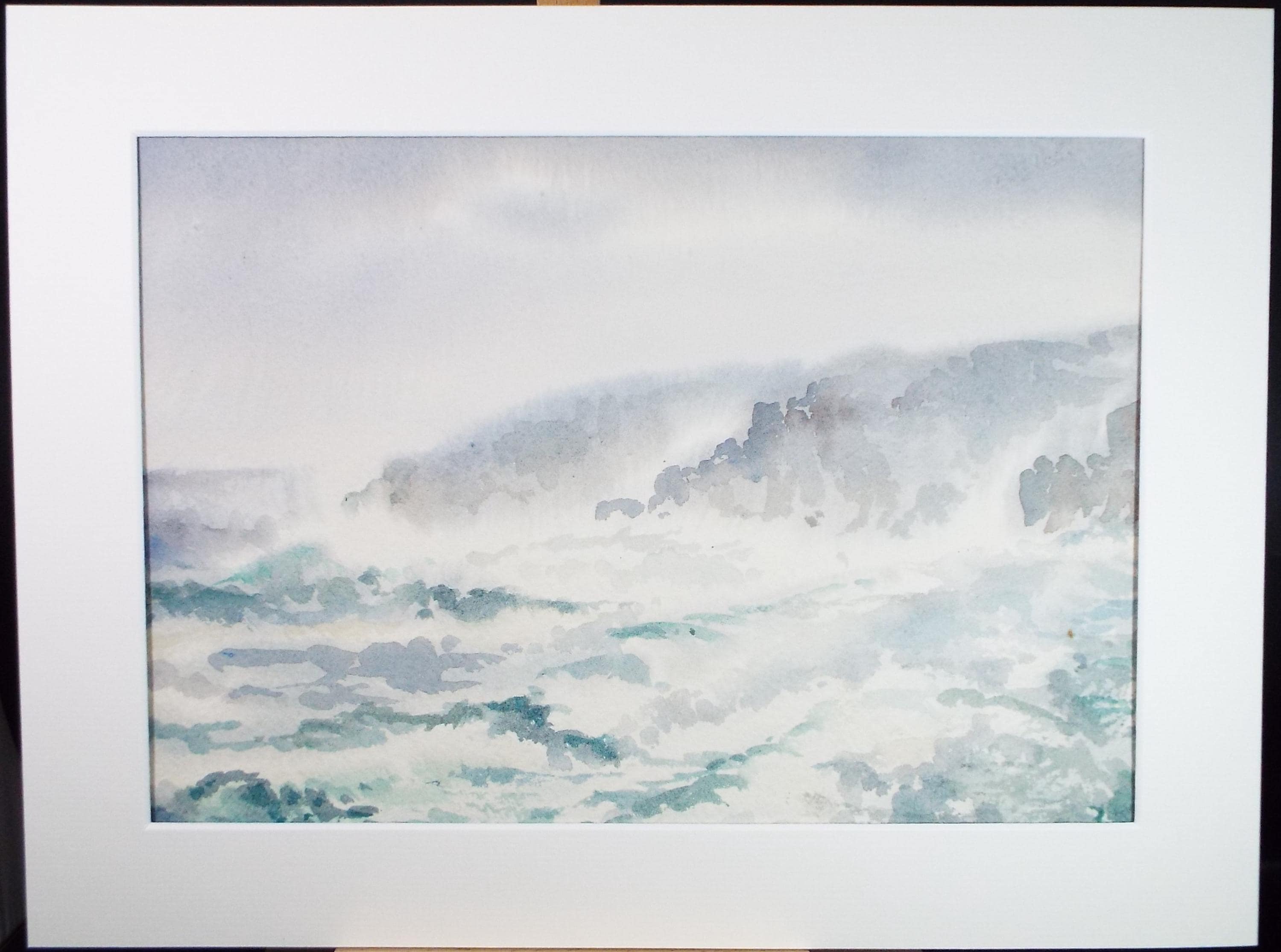 Original Watercolour, 'Stormy Sea', Gwen Rayner, c1970's