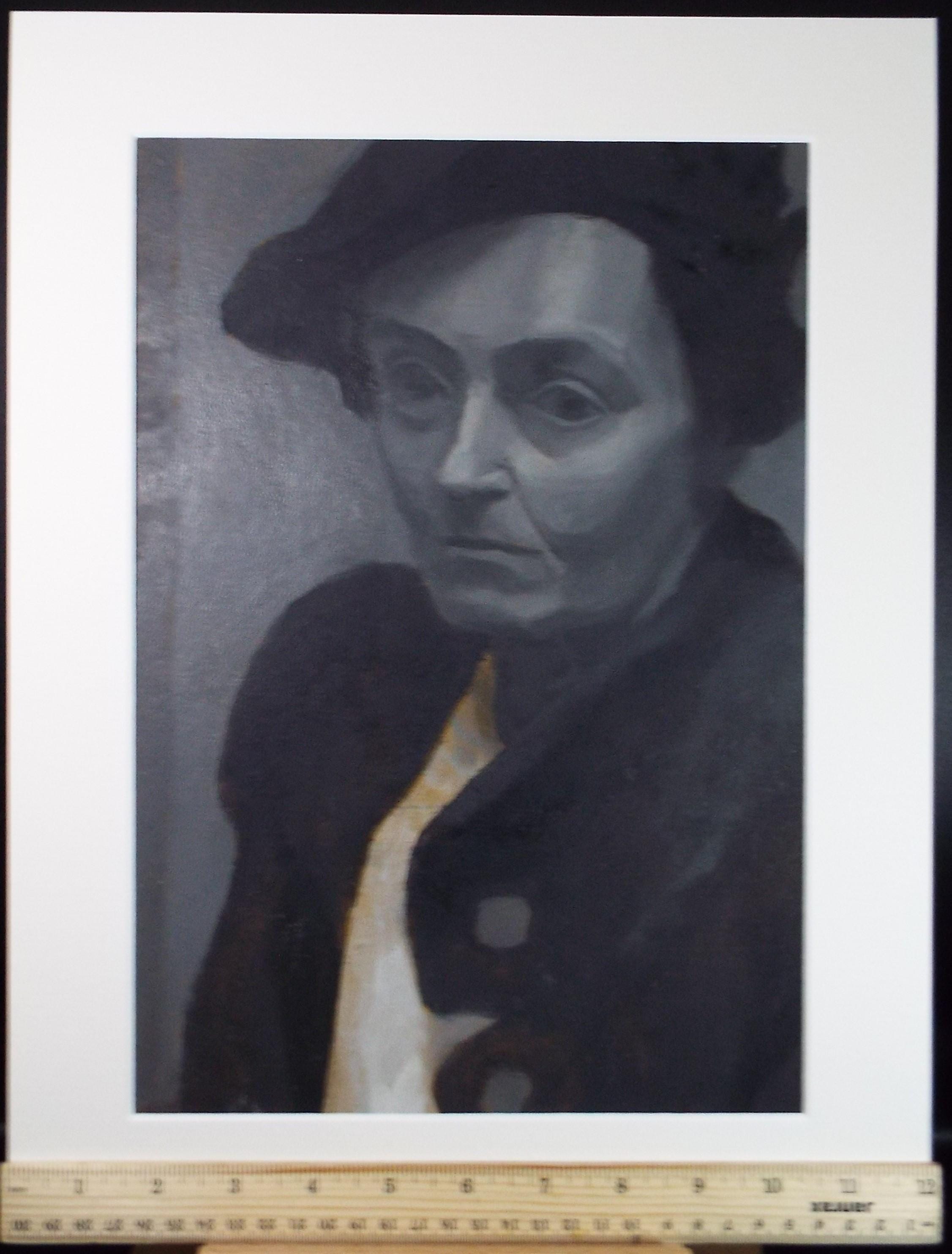 Original Oil & Gouache on board 'Woman Portrait', Pauline Plummer (b1933), mid 20th Century