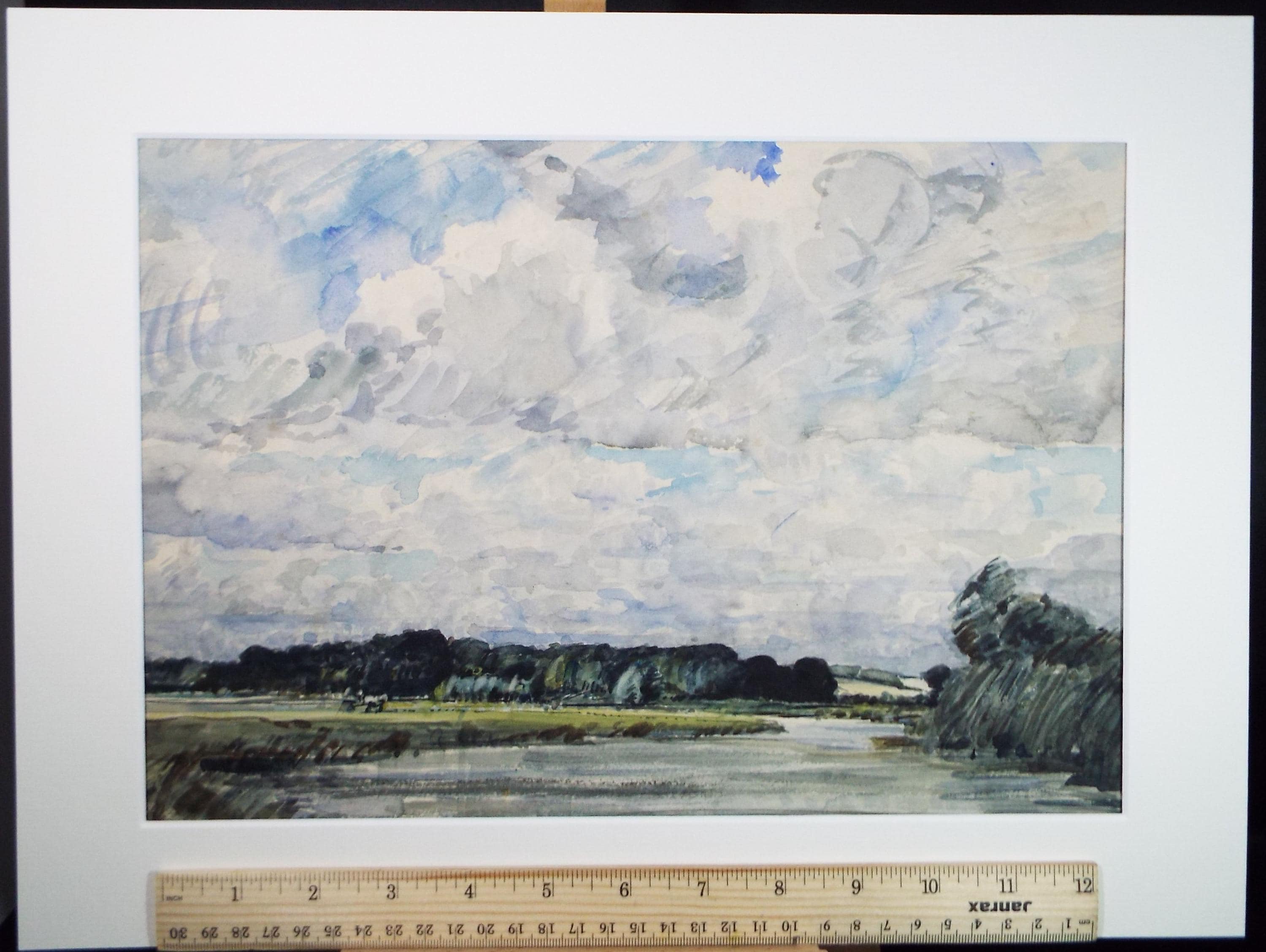 Watercolour, 'River through a landscape', David Muirhead (1867-1930), circa 1910