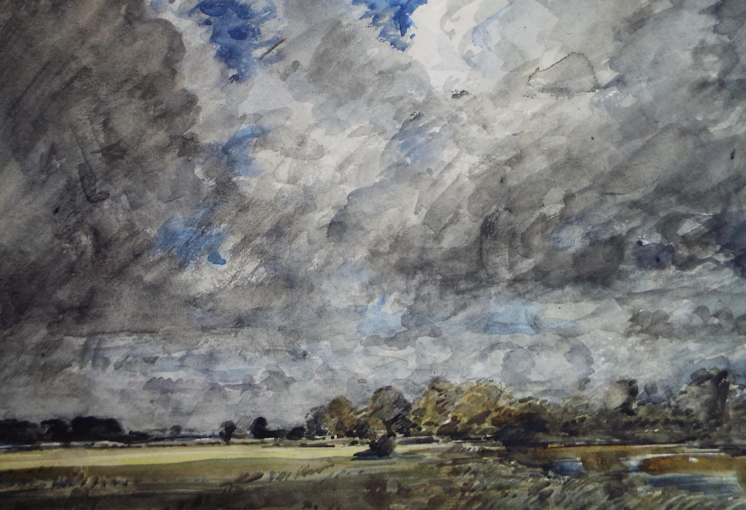 Watercolour, 'Landscape with Stormy Sky', David Muirhead (1867-1930), circa 1910